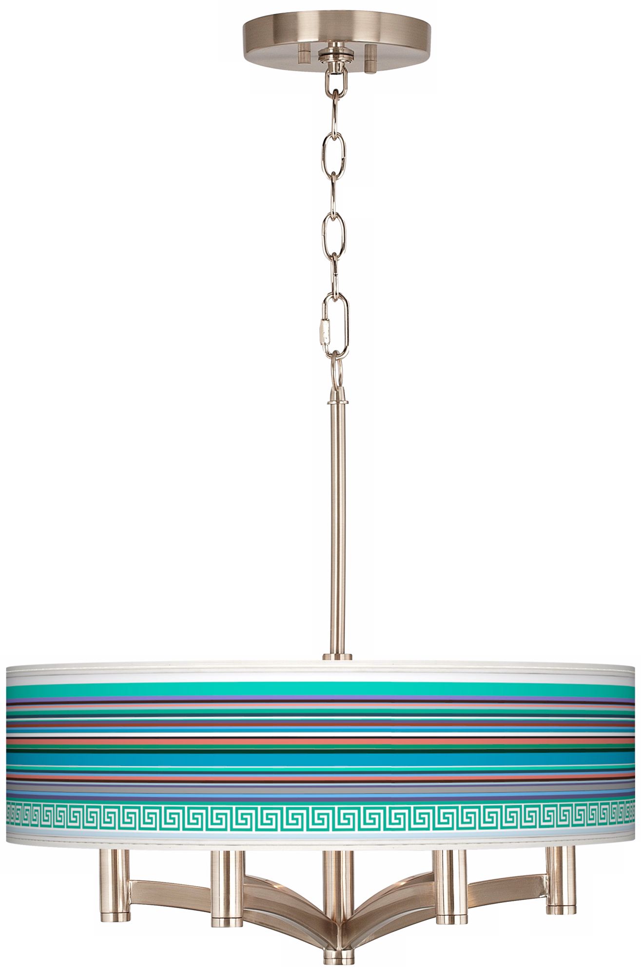 Key West Party Time Ava 6-Light Nickel Pendant Chandelier