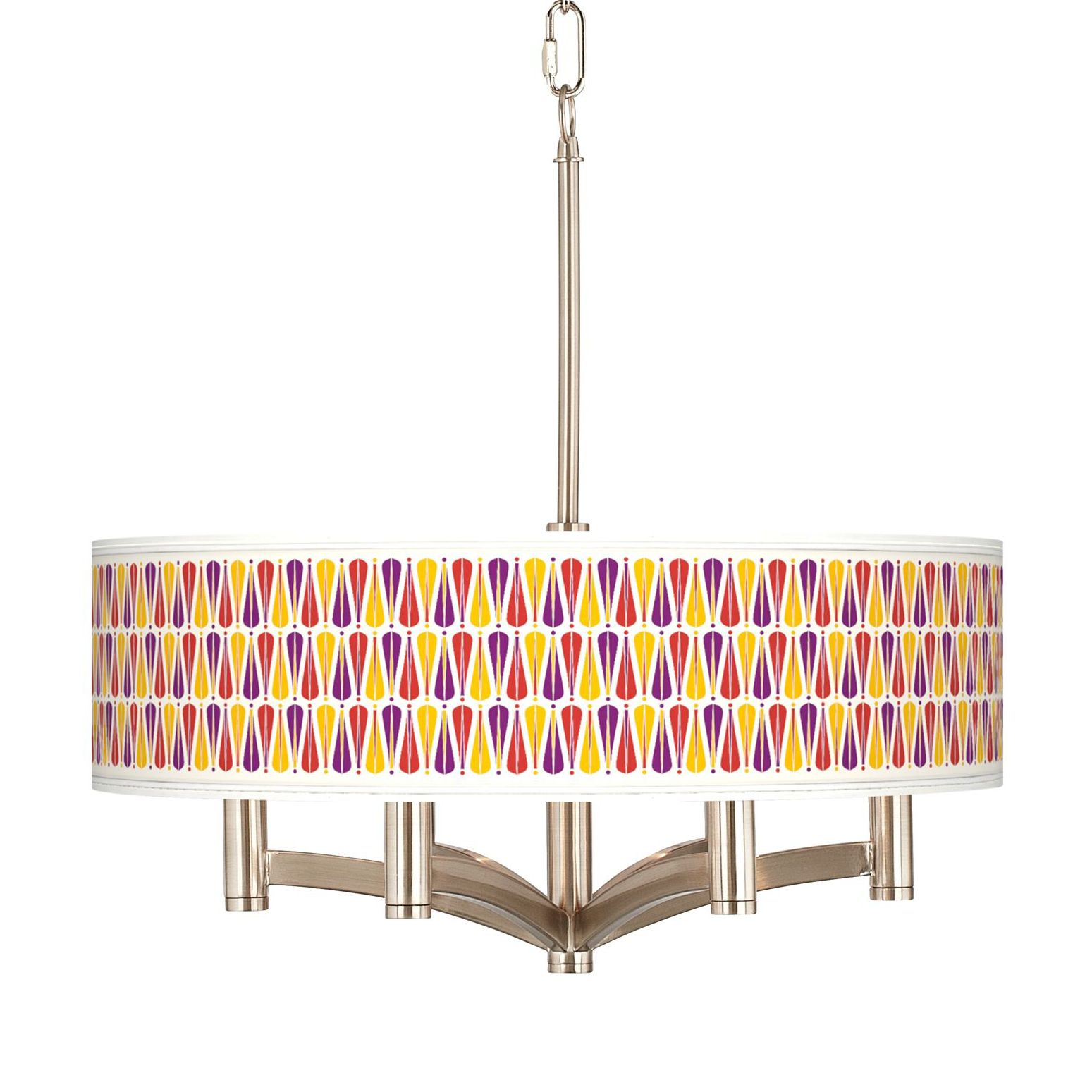 Hinder Ava 6-Light Nickel Pendant Chandelier