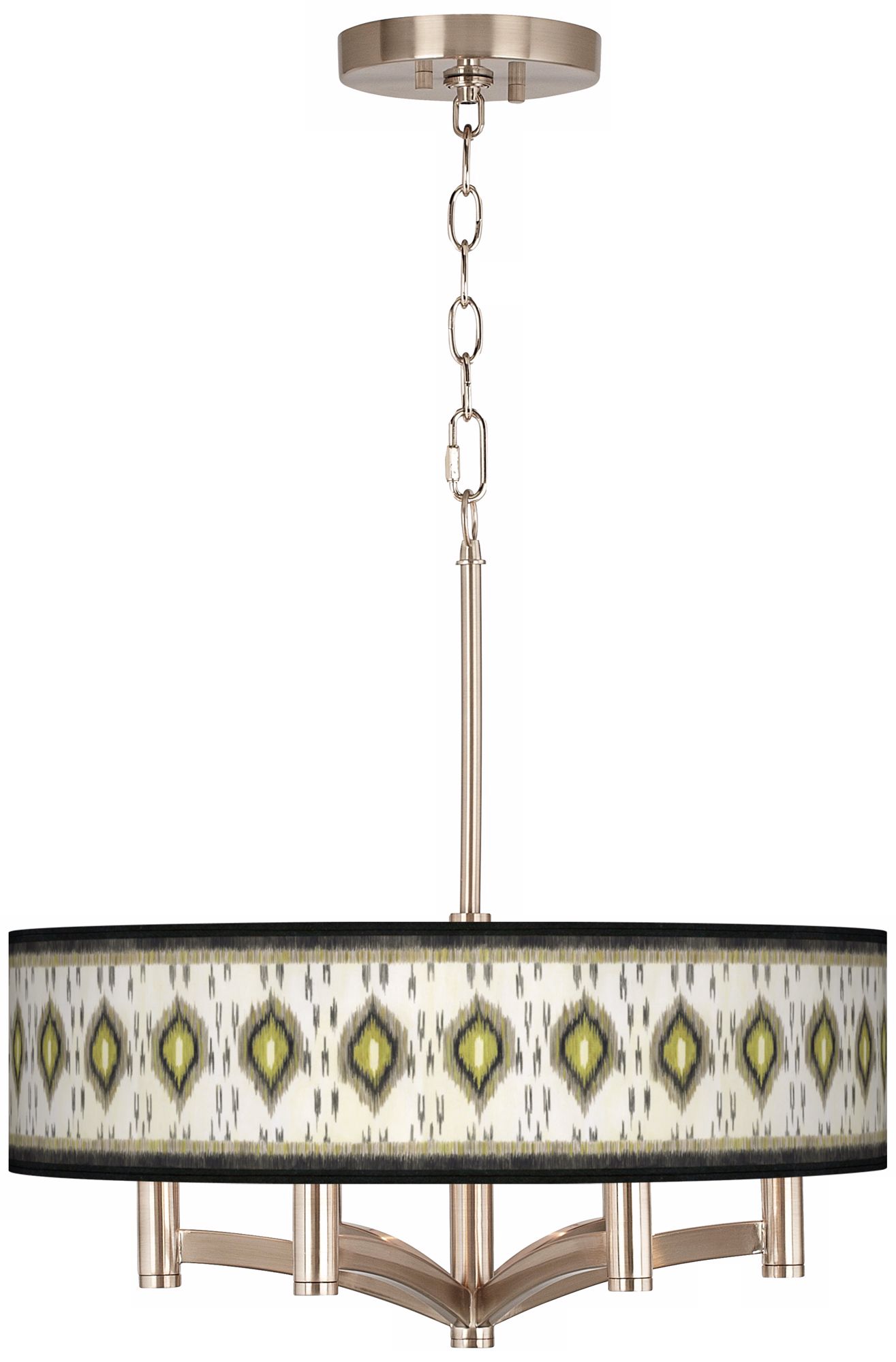 Desert Ikat Ava 6-Light Nickel Pendant Chandelier