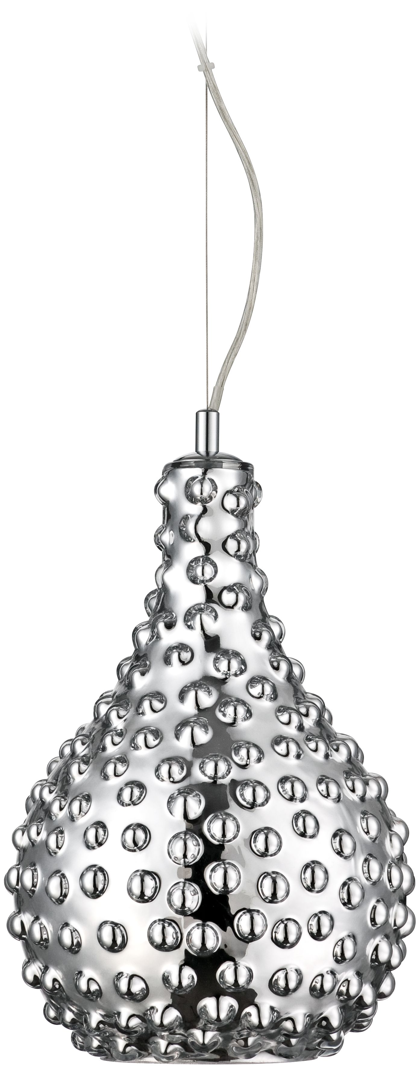 Possini Euro Pera Chrome Glass Mini Pendant Light