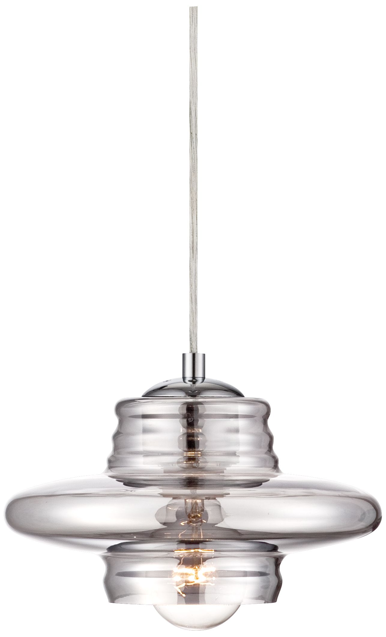 Possini Euro Fuma 8 1/2" Wide Smoked Glass Pendant Light