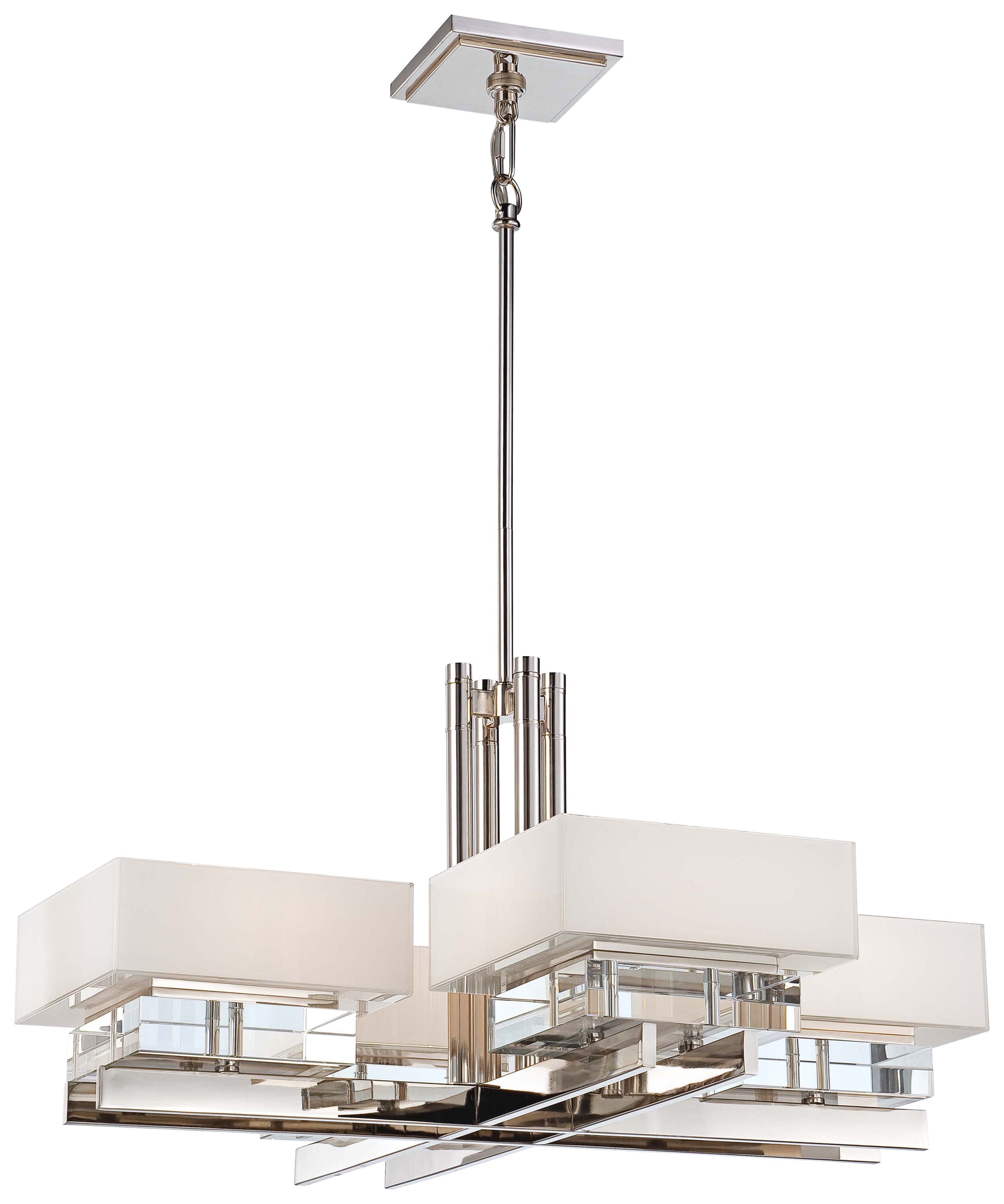 Metropolitan Eden Roe 8-Light 34" Wide Nickel Chandelier