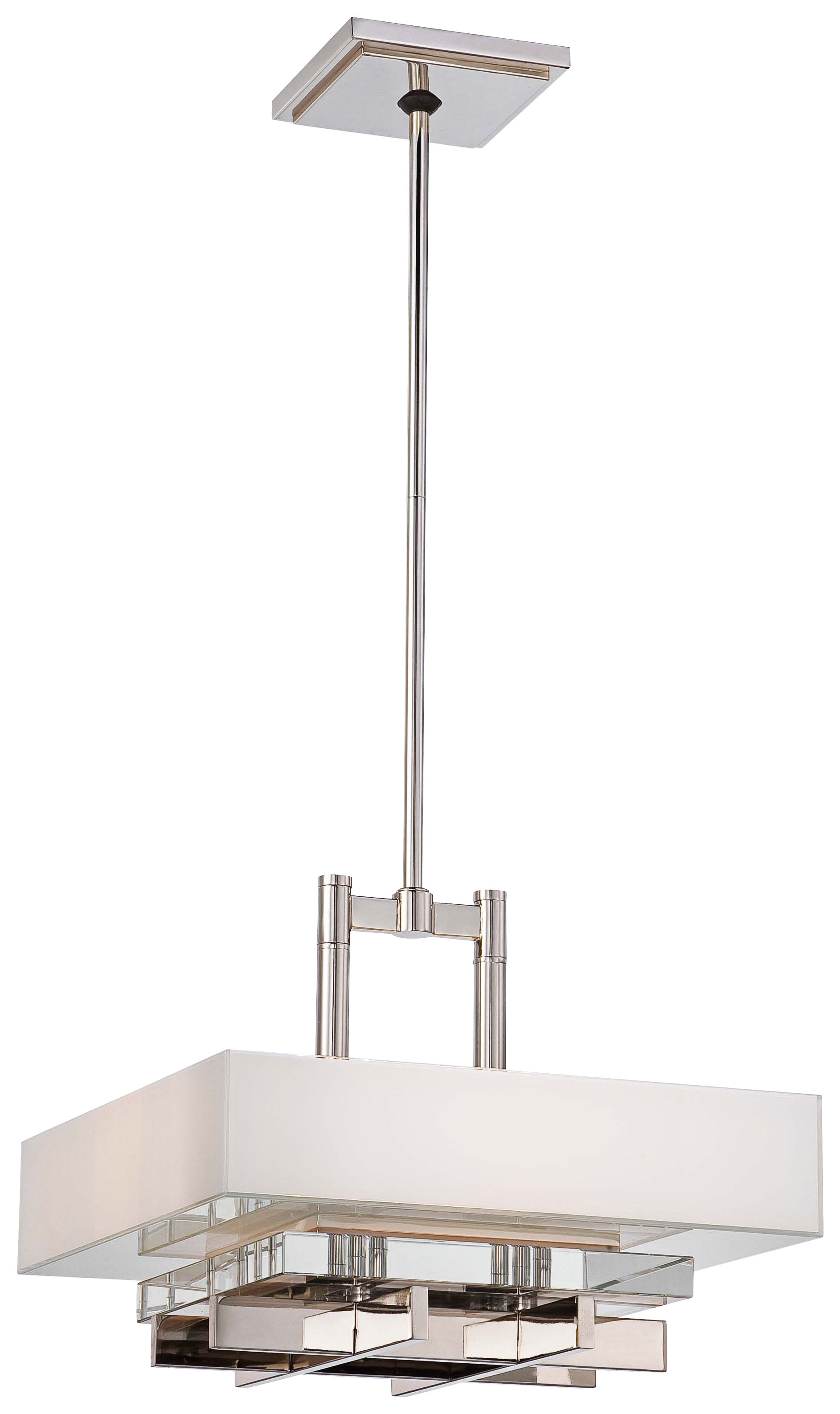 Metropolitan Eden Roe 18" Wide 4-Light Nickel Pendant