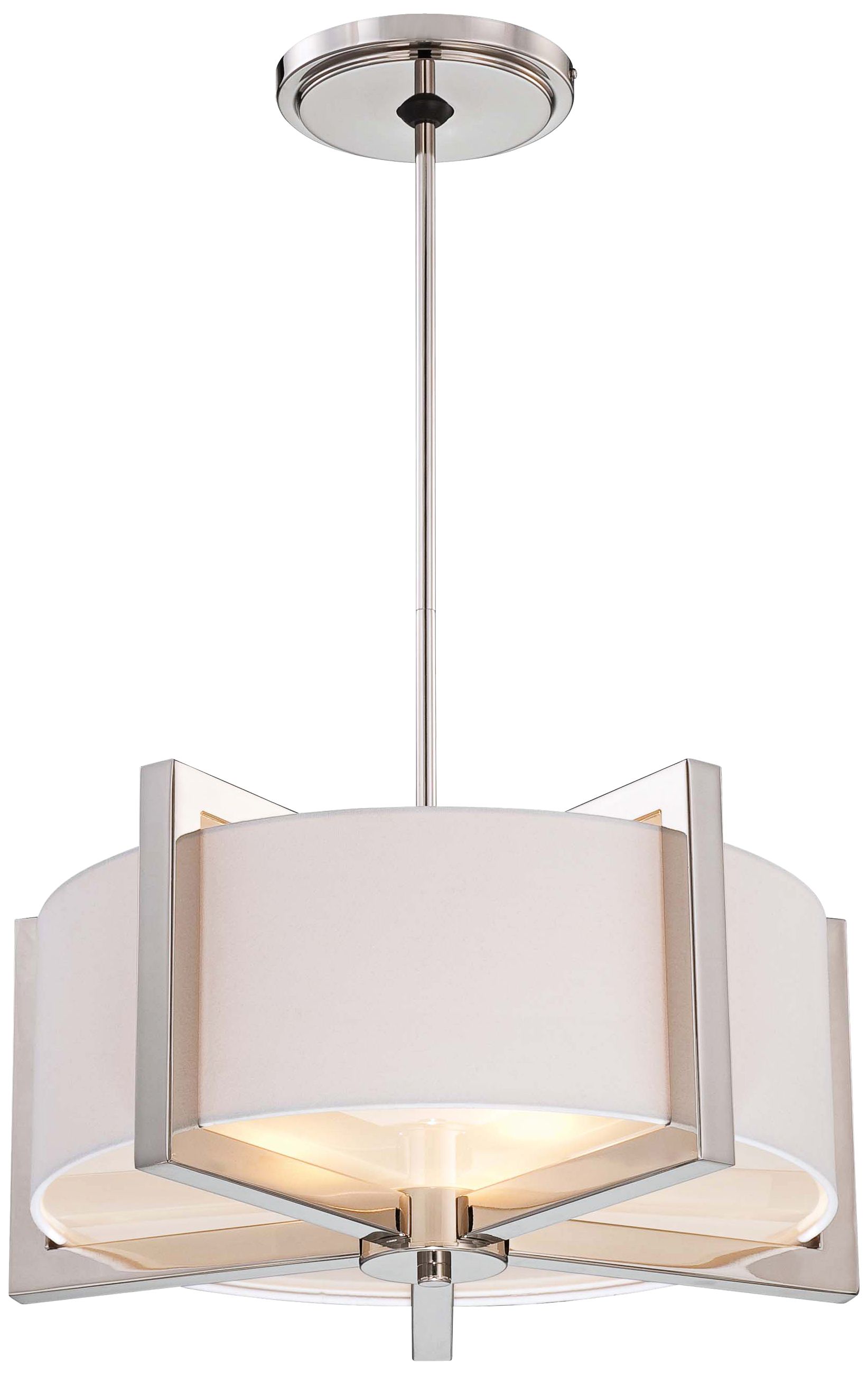 Metropolitan Family Nickel 20" Wide Ceiling Pendant Light