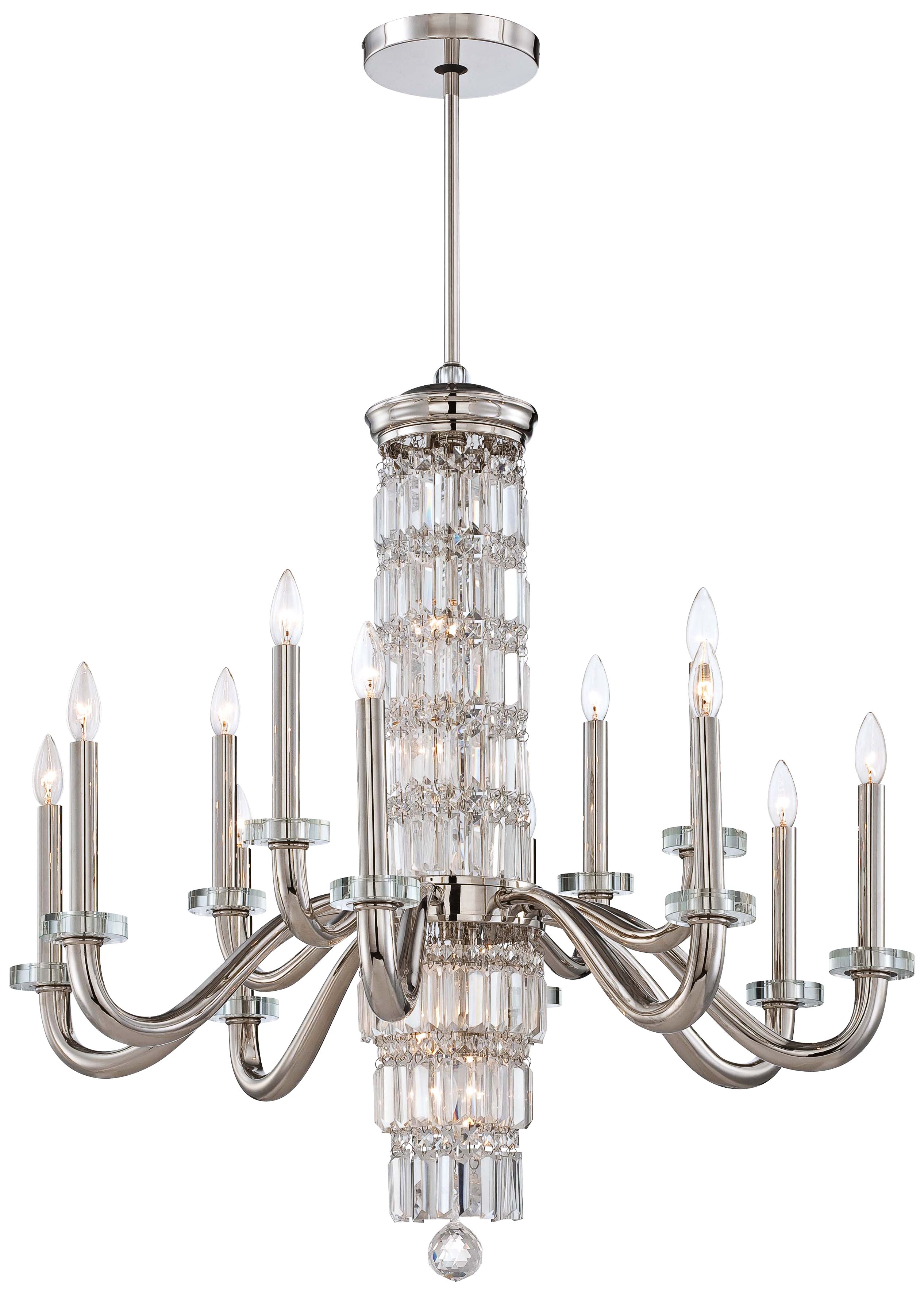 Metropolitan Crysalyn Falls 18-Light 34 1/2" W Chandelier