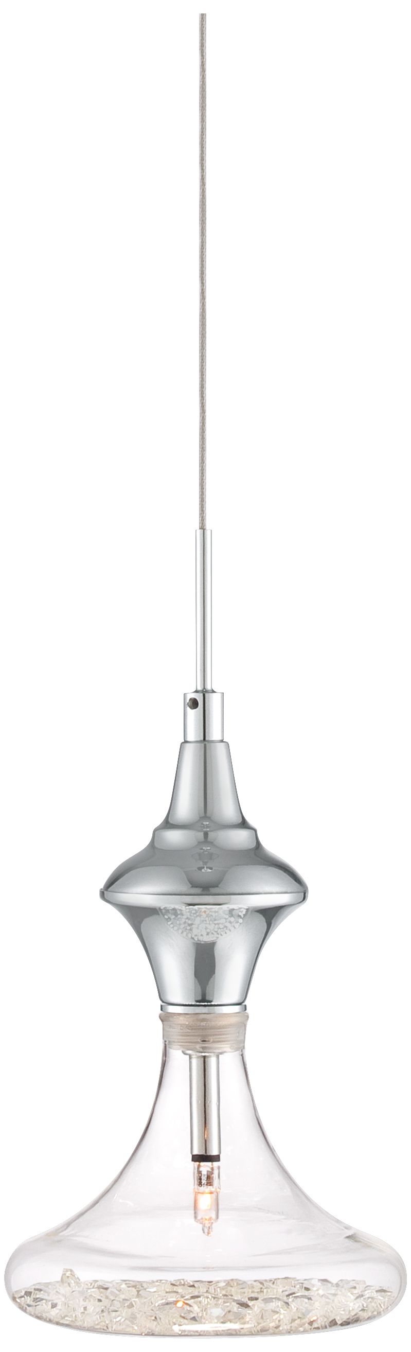 Crystal Tundra 5" Wide Chrome Mini Pendant