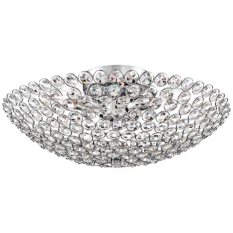 Possini Euro Geneva 16" Wide Crystal Ceiling Light