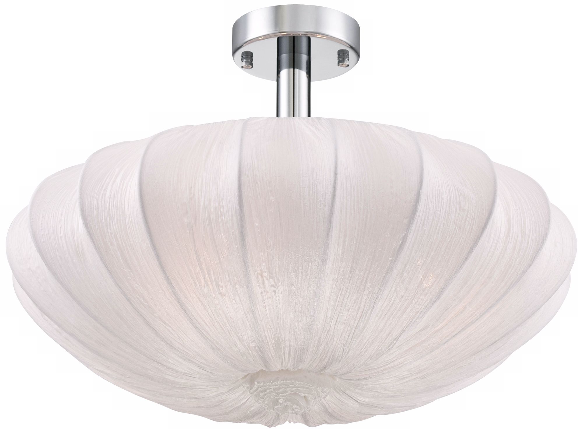 Possini Euro Cucurbita 20" Wide Chrome Ceiling Light