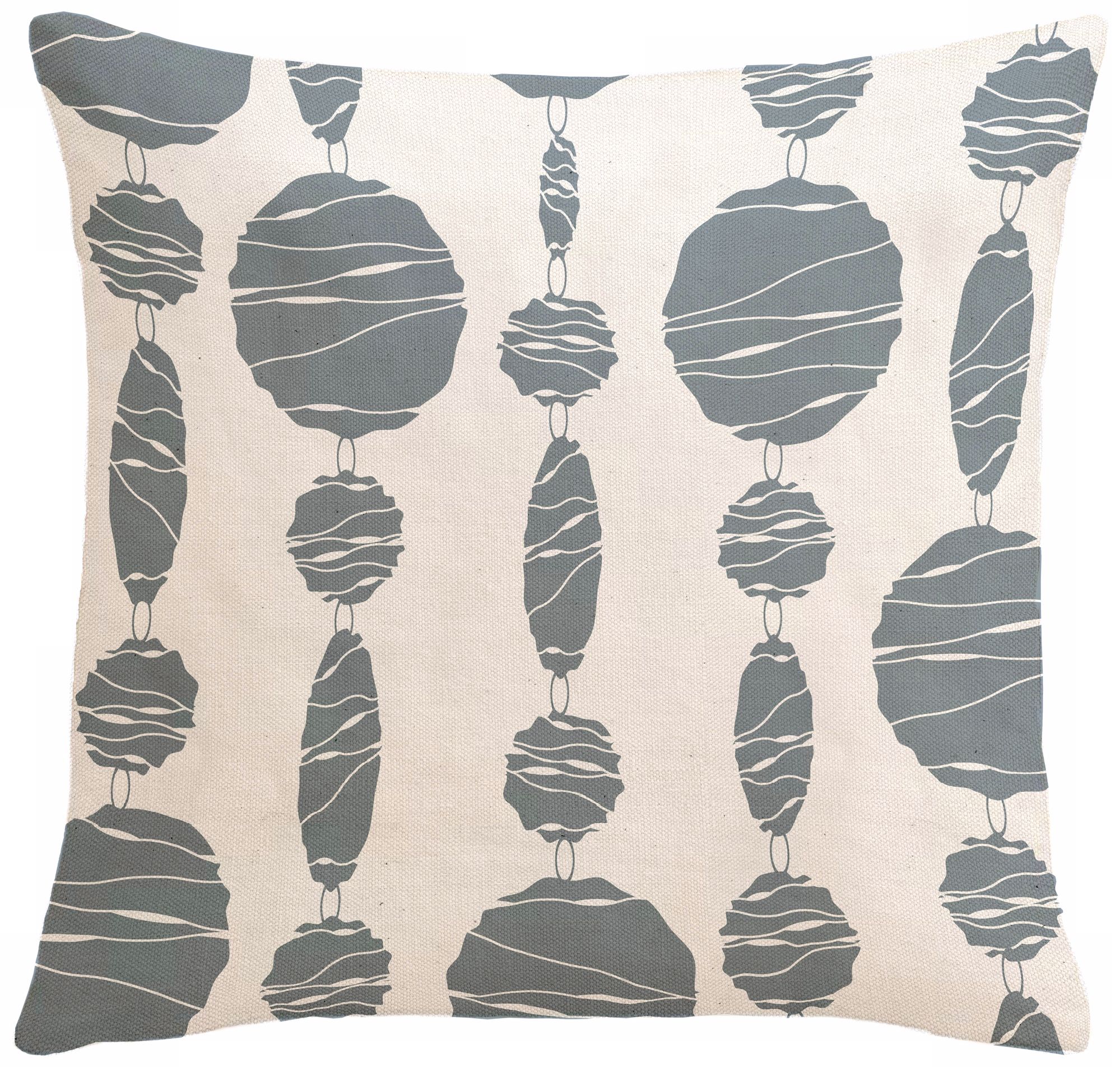 Infinity Metallic Silver Links 18" Square Down Throw Pillow