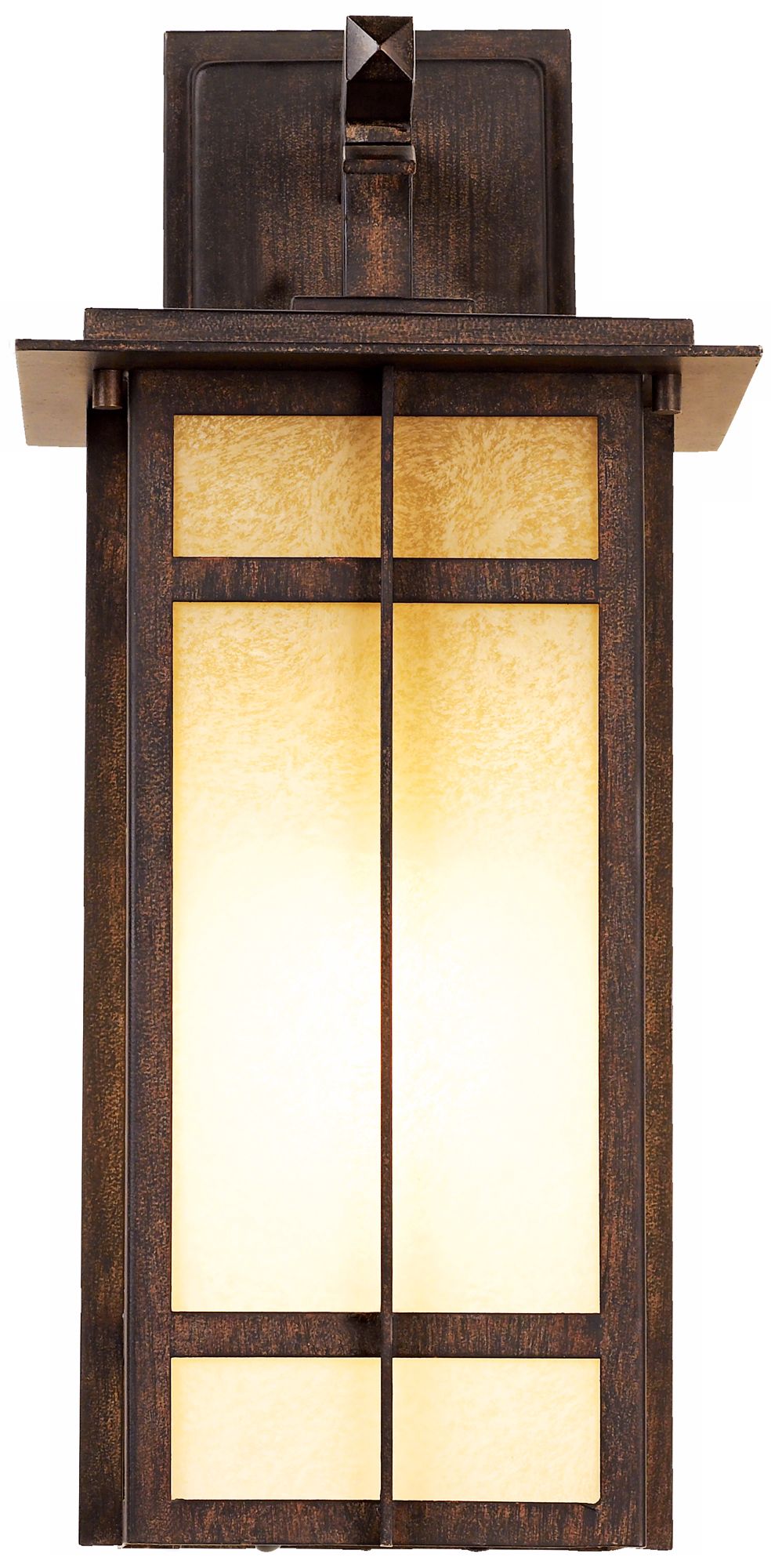 Delancy 17 1/2" High Iron Oxide Outdoor Wall Lantern