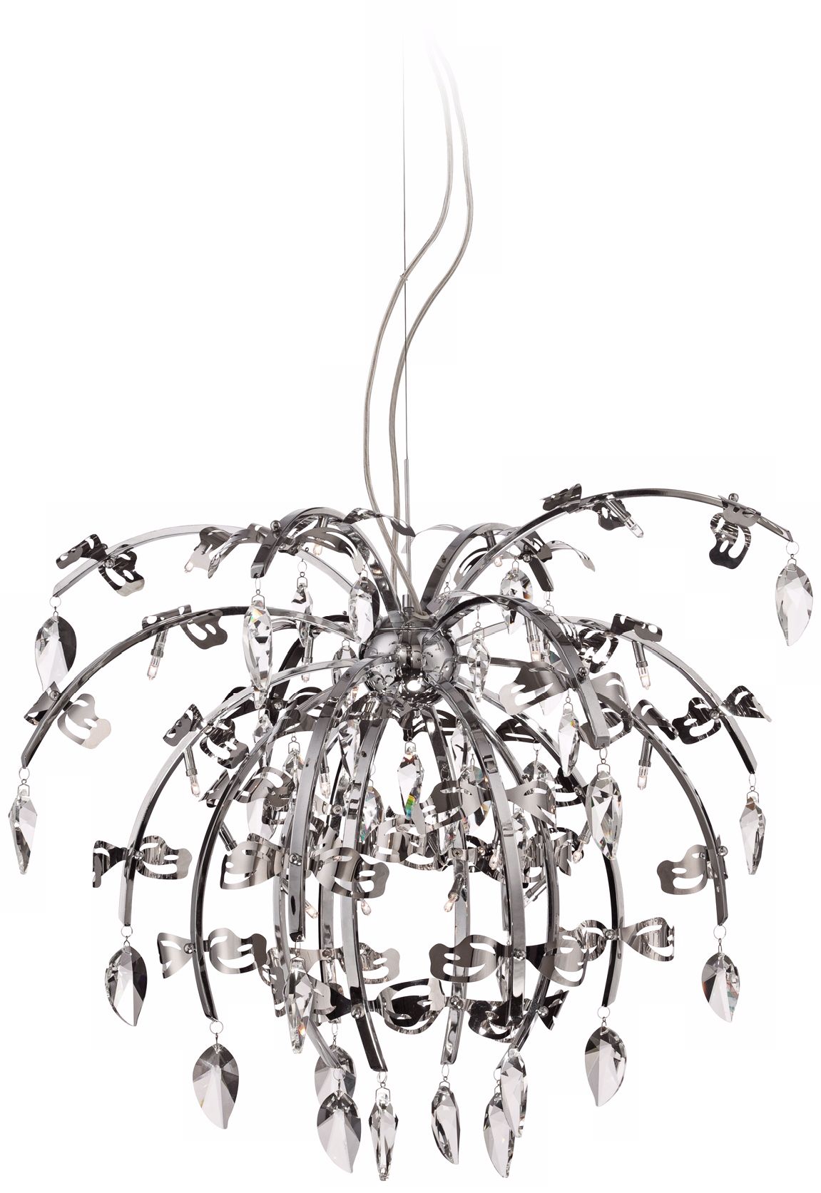 Taryn Chrome 31" Wide Clear Crystal Pendant Chandelier
