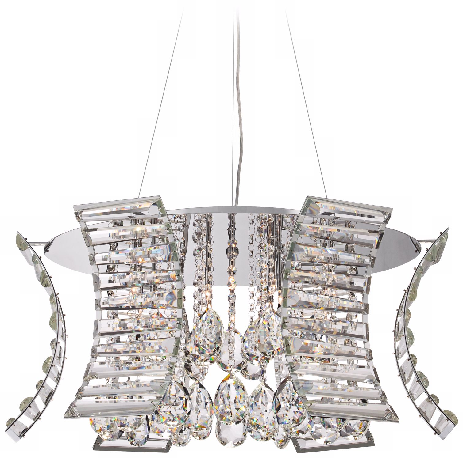 Possini Euro Pommer 27" Wide Crystal Pendant Light