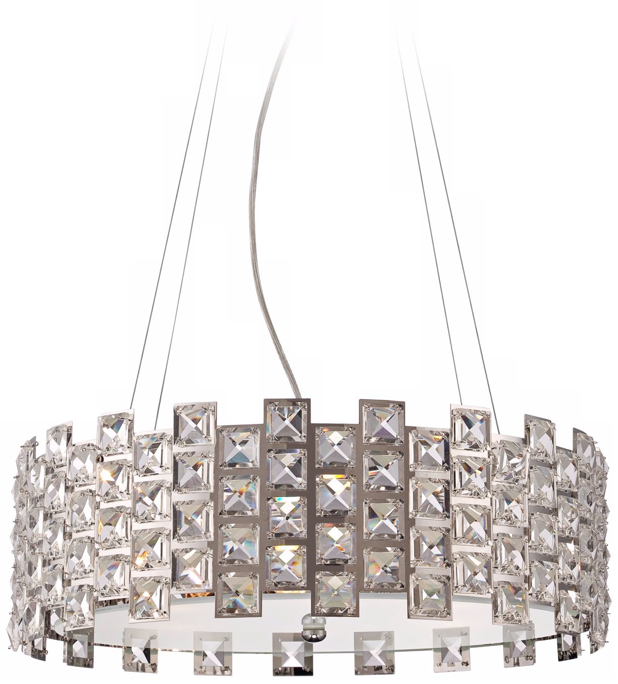 Possini Euro Squareshine 19" Wide Crystal Pendant Light