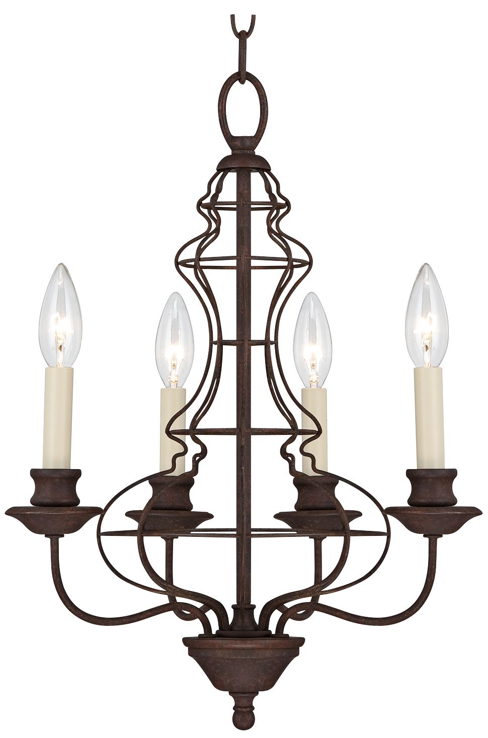 Quoizel Laila 4-Light 15" Wide Bronze Chandelier