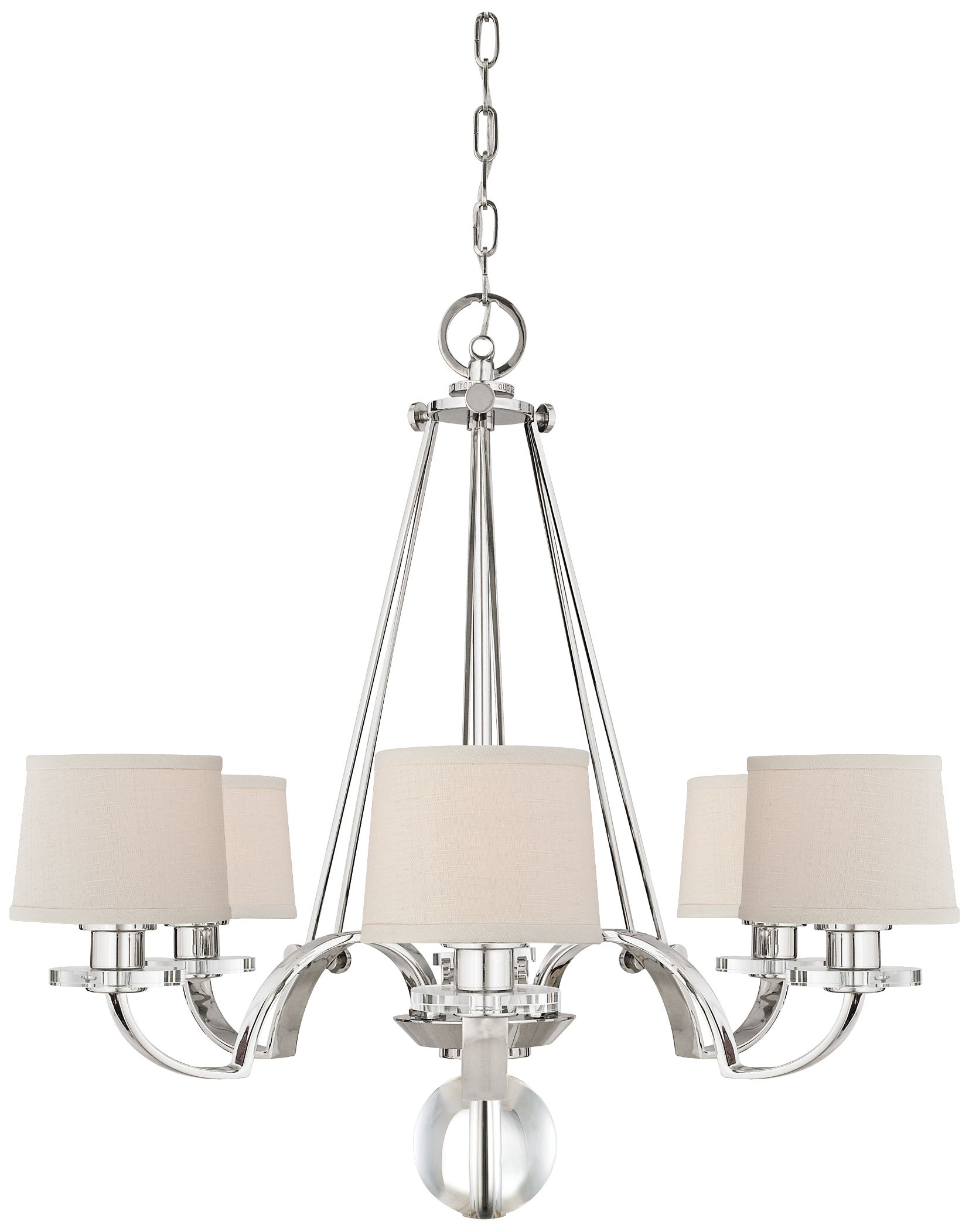 Quoizel Uptown Sutton Place Silver 31"W 6-Light Chandelier
