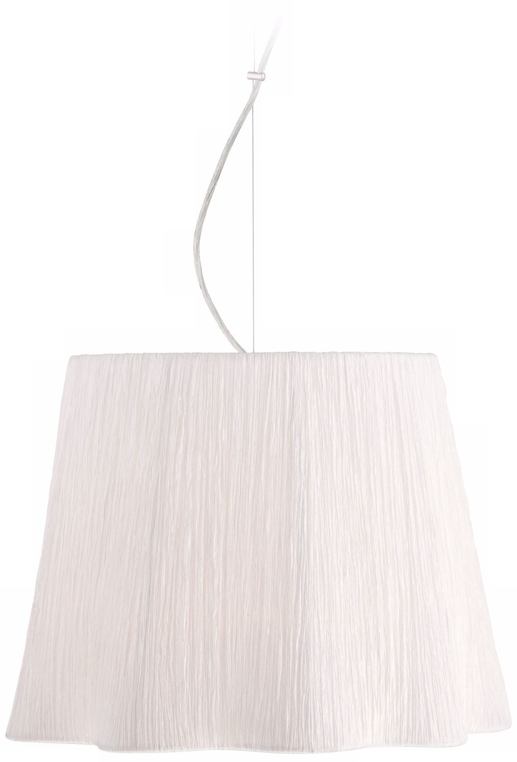 Possini Euro Adi Chrome 16" Wide Ivory White Pendant Light