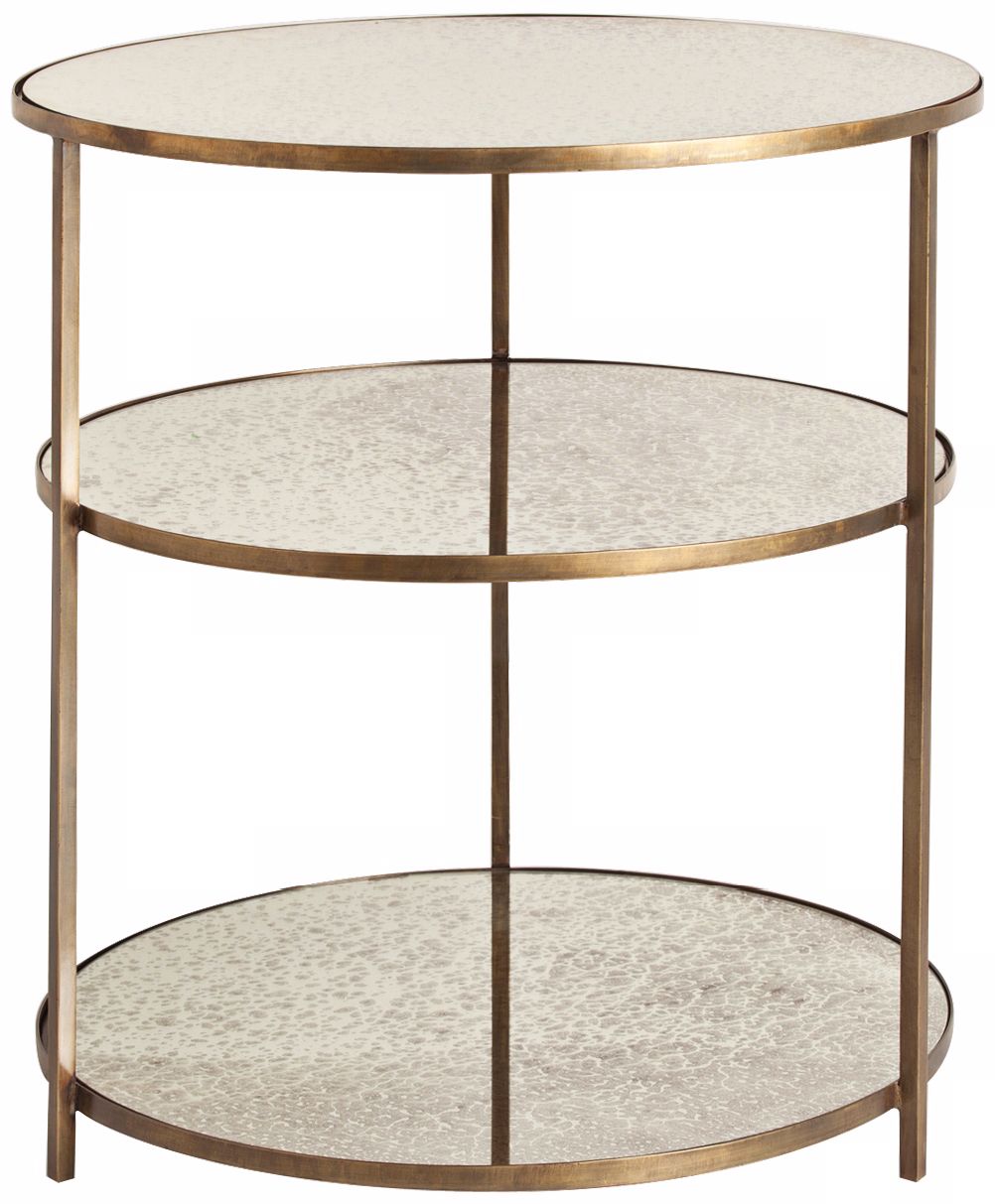 Arteriors Home Percy Mirror and Brass Side Table