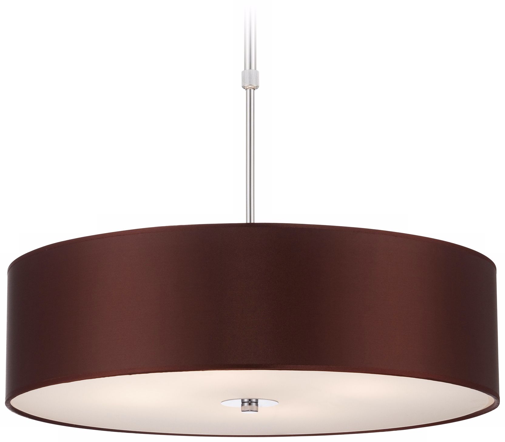 Satin Brown 20" Wide Frosted Glass Pendant Light