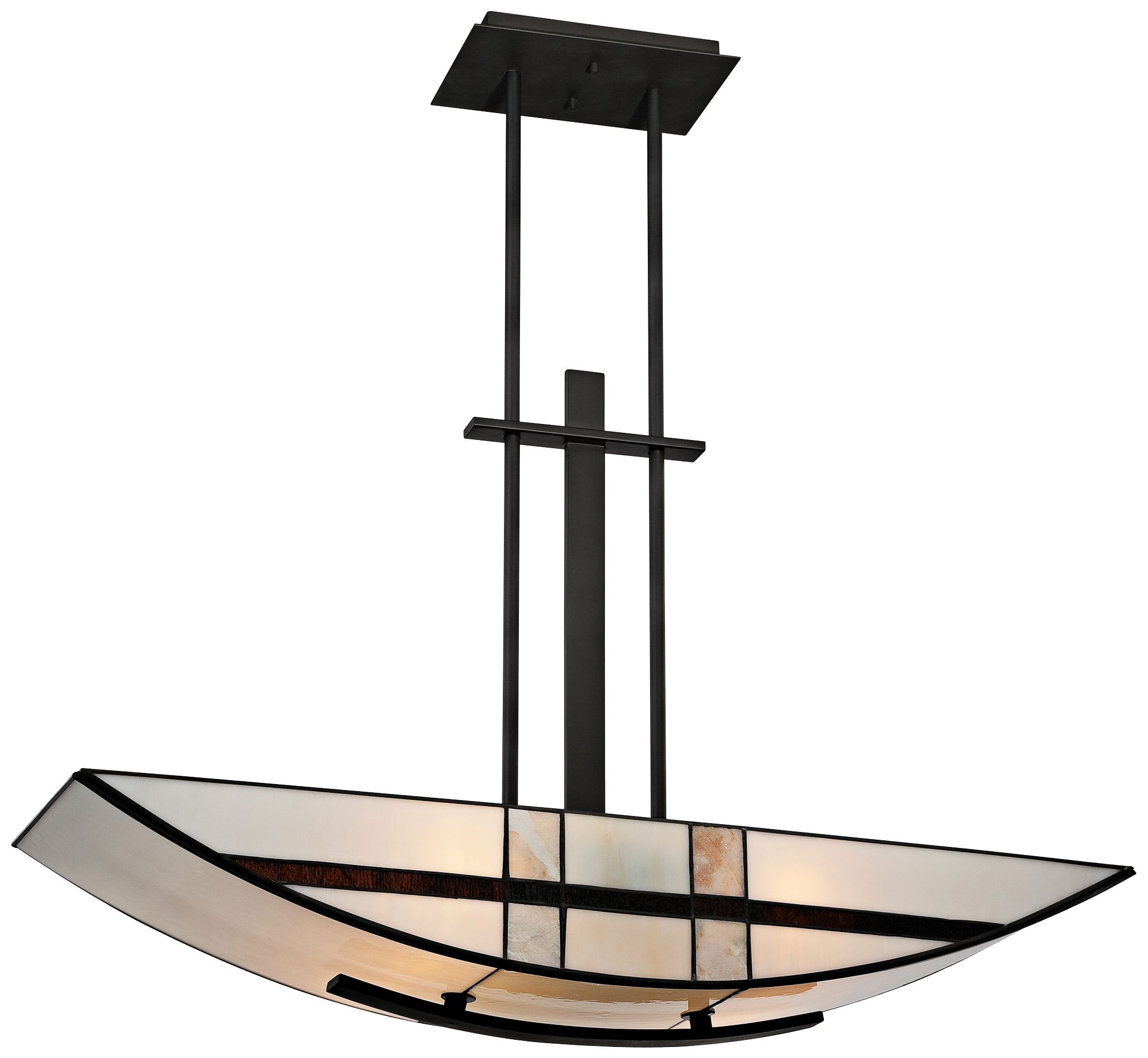 Quoizel Luxe 4-Light 32 1/2" Long Island Chandelier