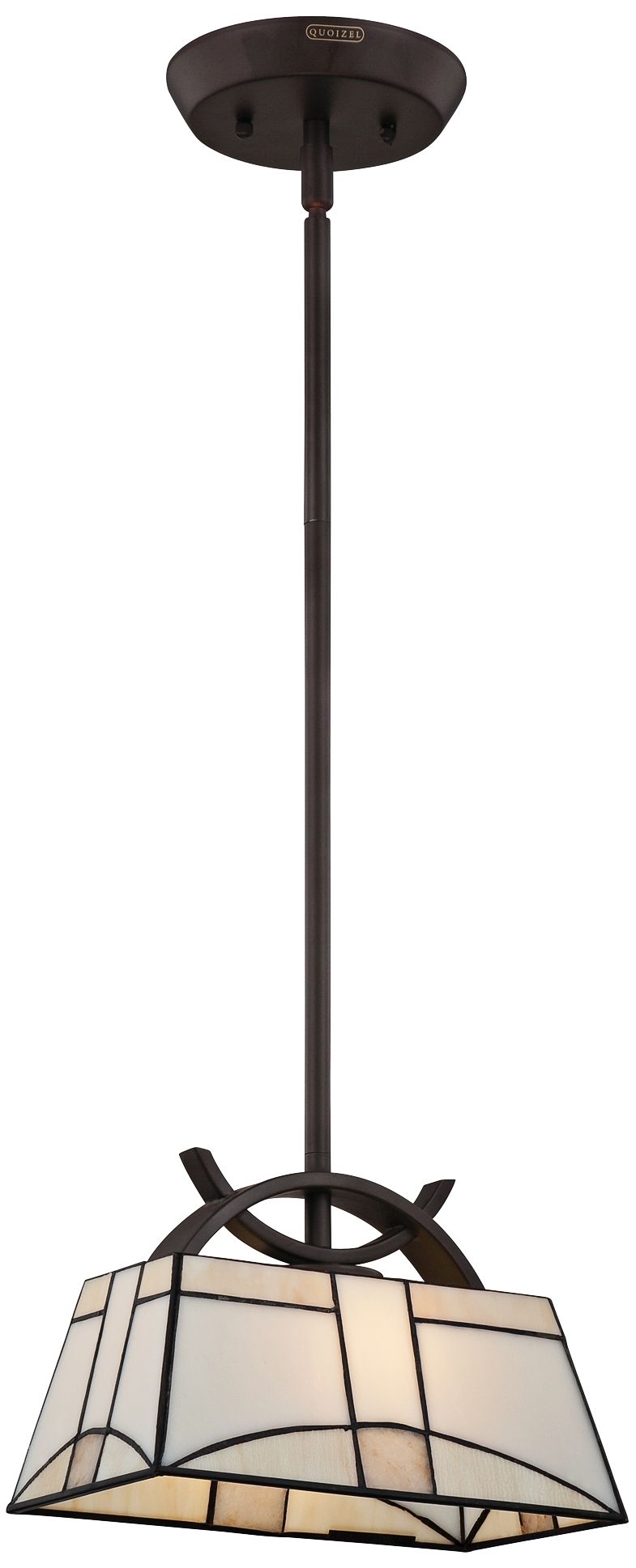 Quoizel Zachary 10" Wide Rod-Hung Bronze Mini Pendant