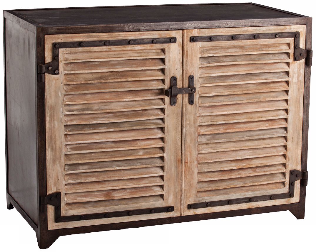 Arteriors Home Paris Iron and Wood Cabinet