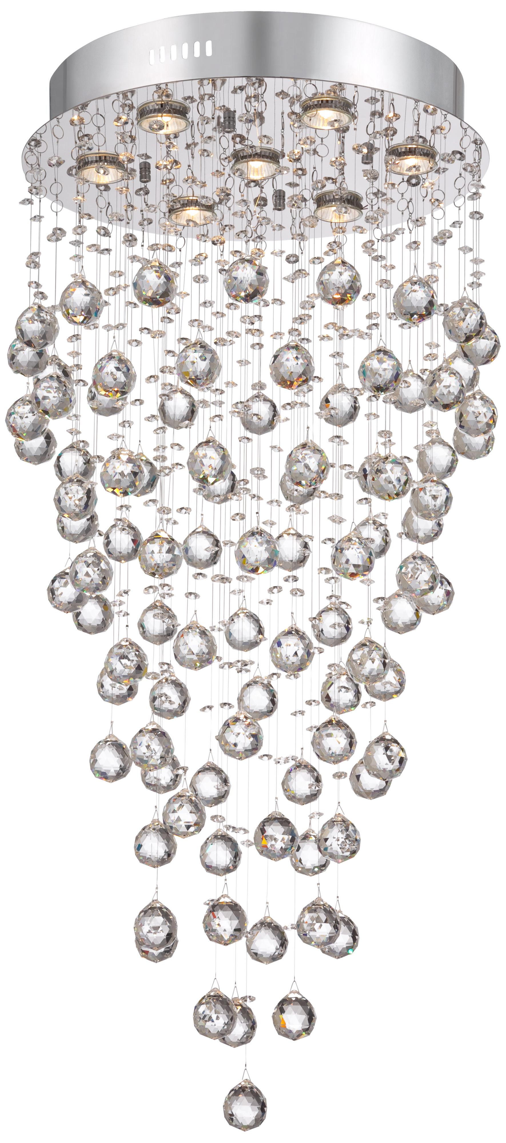 Aida 17 3/4" Wide Pouring Crystal Ceiling Light