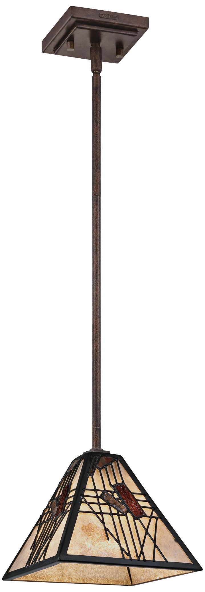Quoizel Russell 7" Wide Rod-Hung Mini Pendant Light