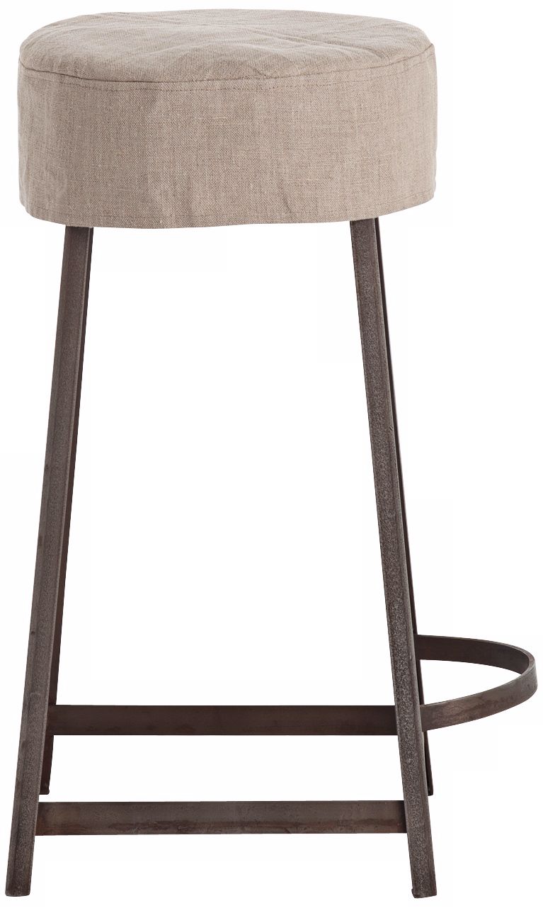 Arteriors Home Rochefort Iron/Linen Counter Stool