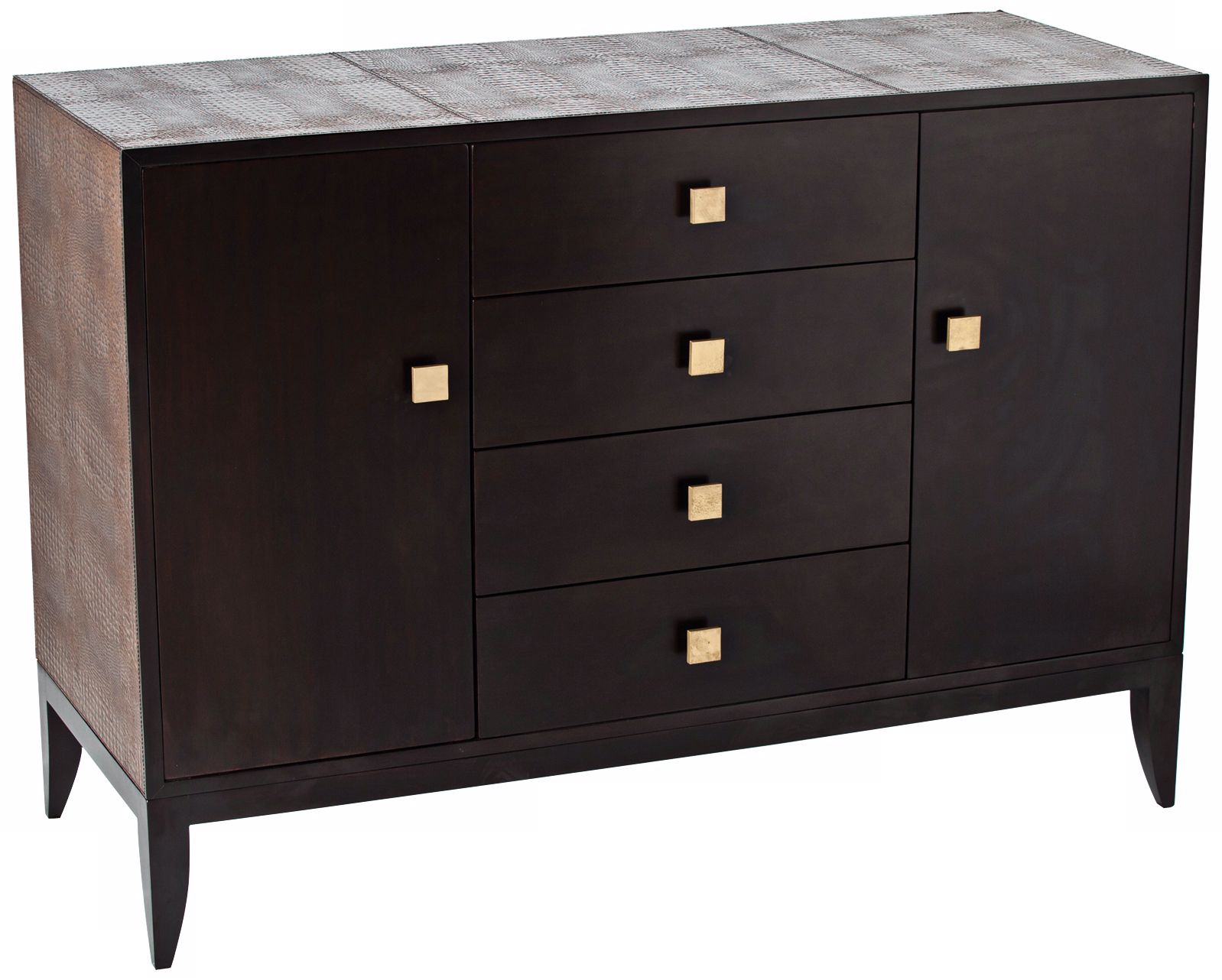 Arteriors Home Elle Leather and Wood Credenza