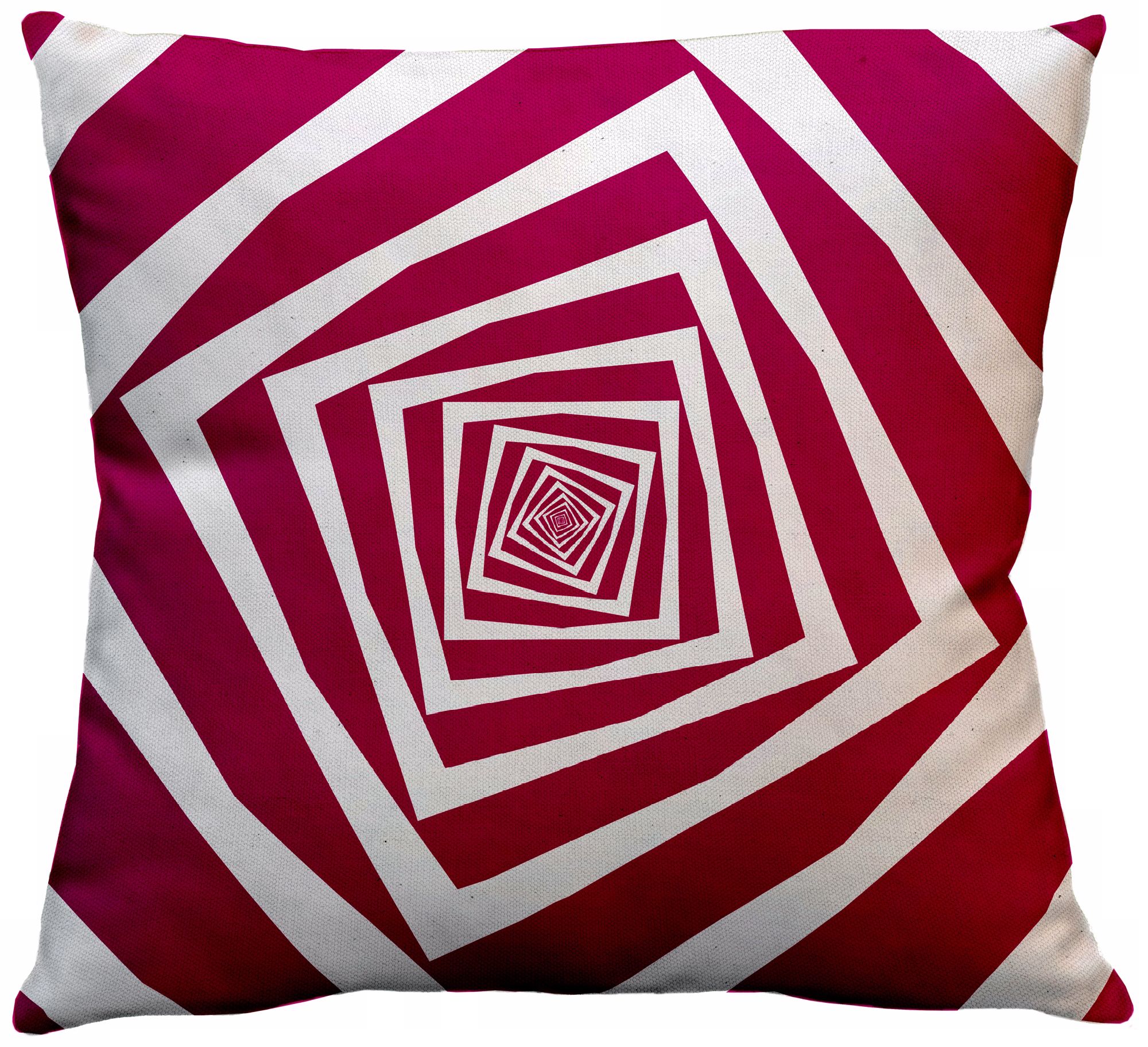 Infinity Fandango Pink Squares 18" Square Down Throw Pillow