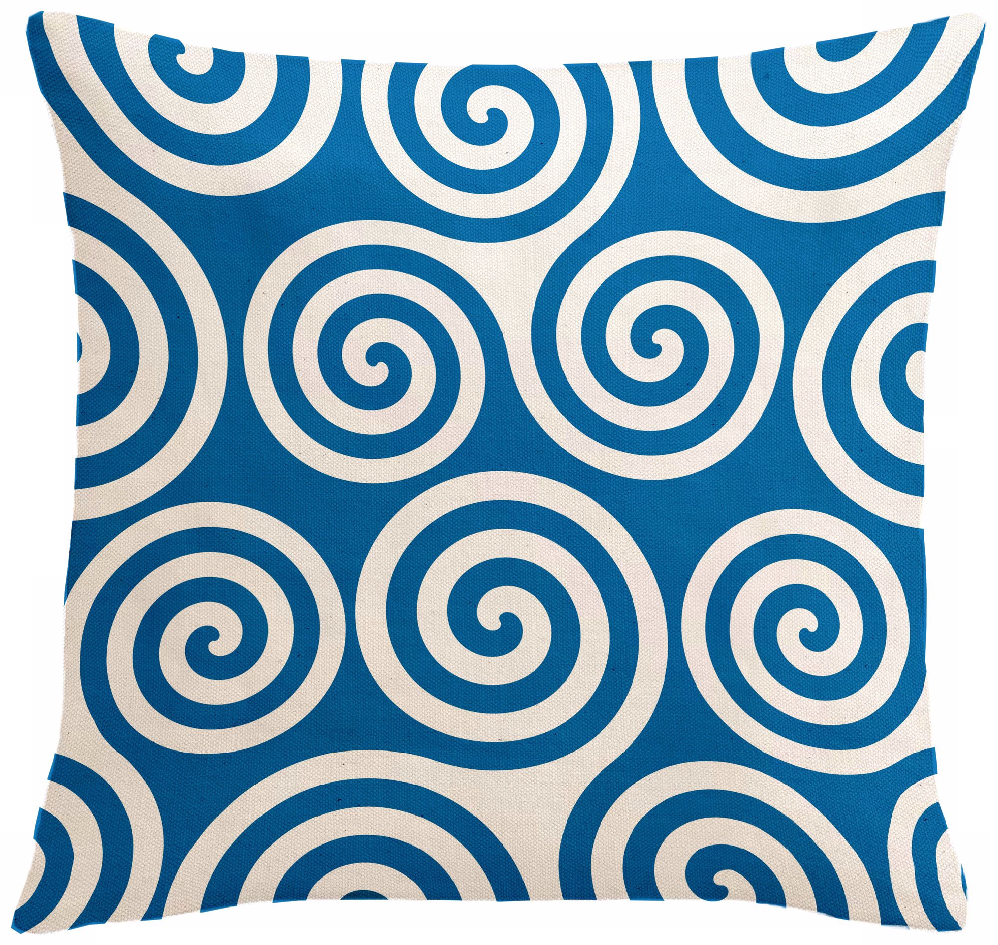 Rhythm Kagiso Pattern Blue 18" Square Down Throw Pillow