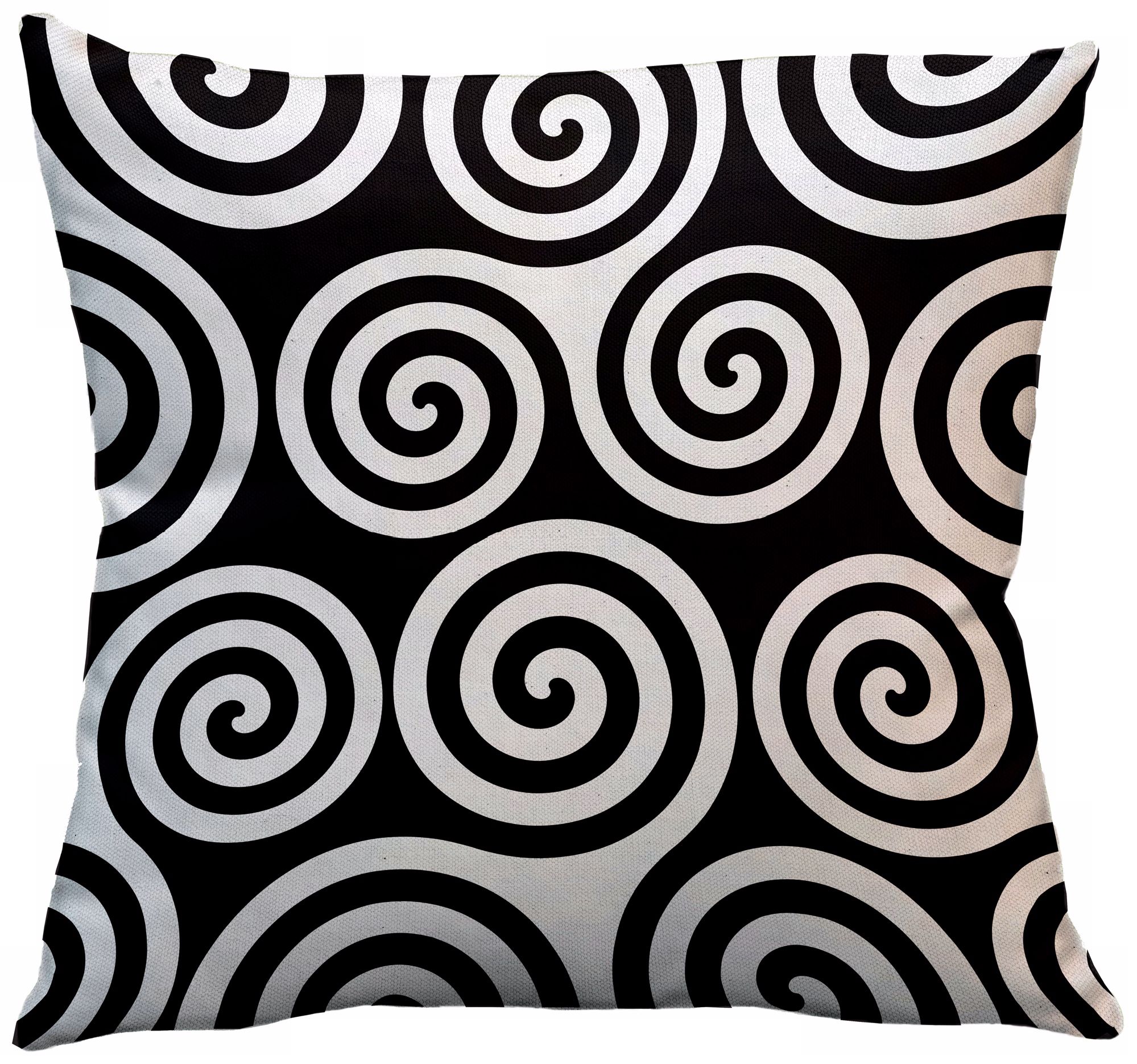 Rhythm Kagiso Pattern Black 18" Square Down Throw Pillow