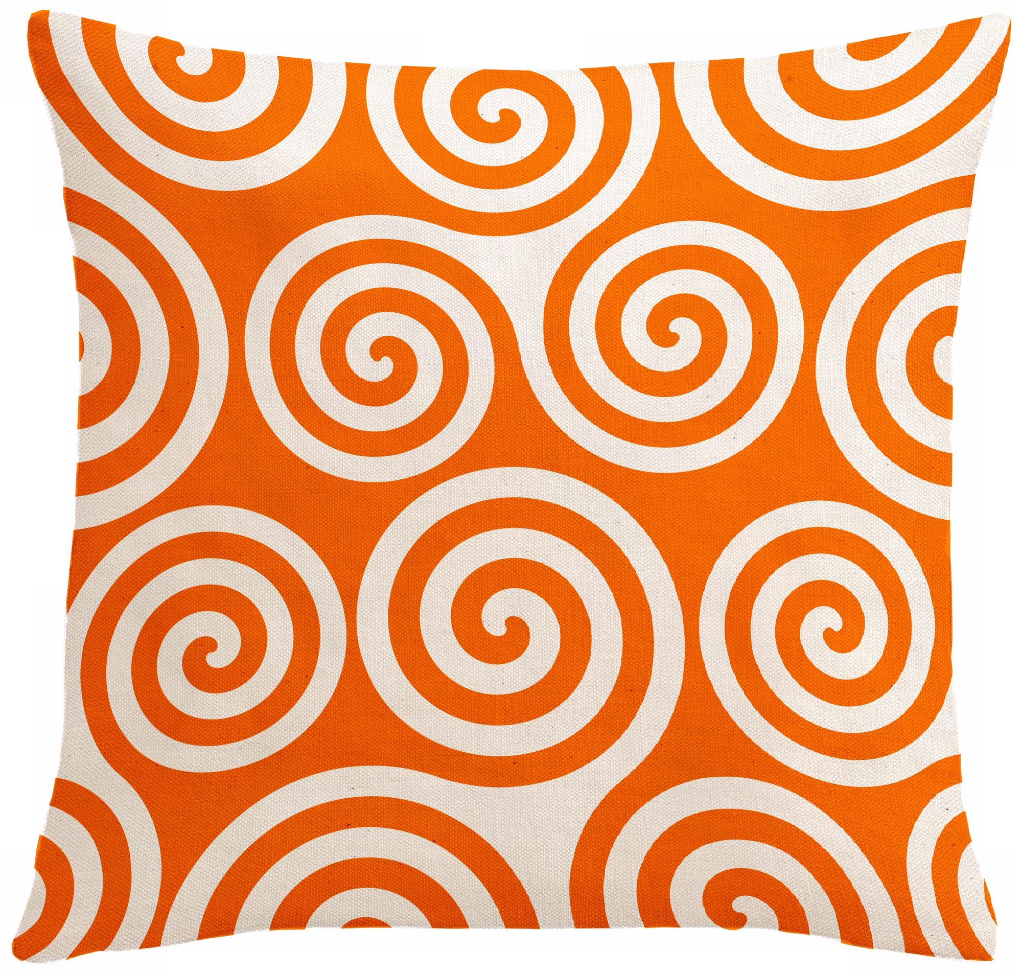 Rhythm Kagiso Pattern Orange 18" Square Down Throw Pillow