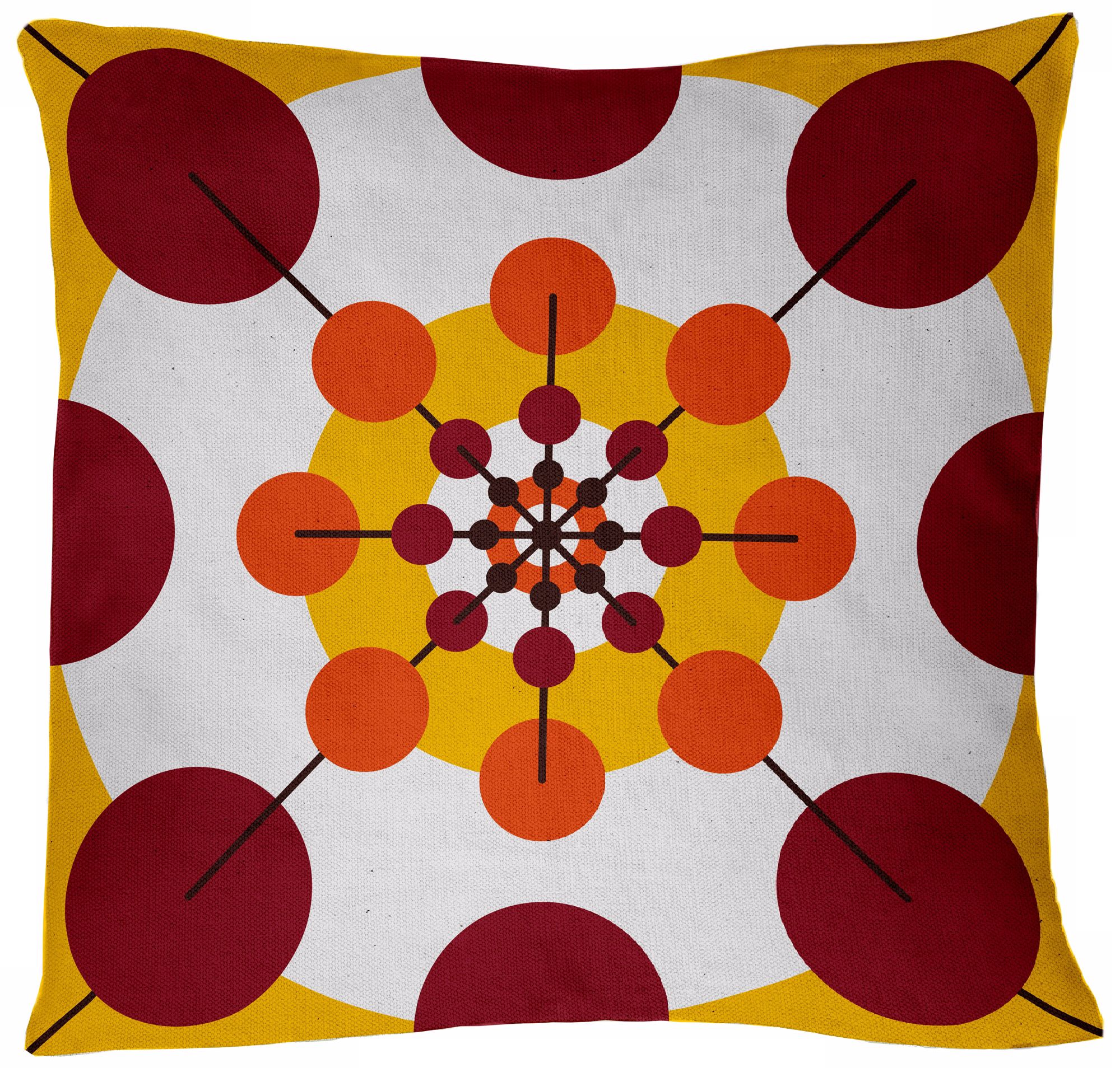 Rhythm Kahawia Floral 18" Square Down Throw Pillow