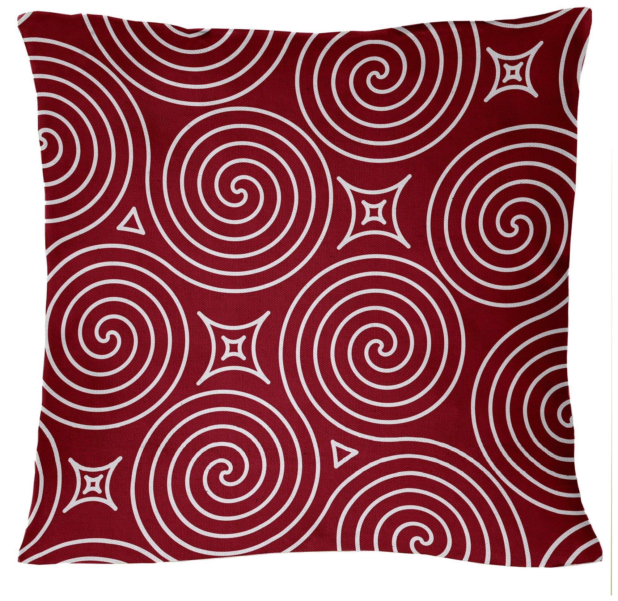 Rhythm Normalanga Fire Red 18" Square Down Throw Pillow
