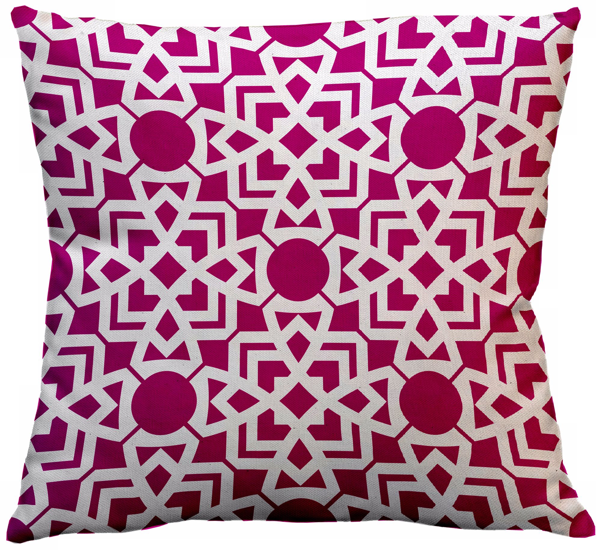 Saffron Karina Fandango Pink 18" Square Down Throw Pillow