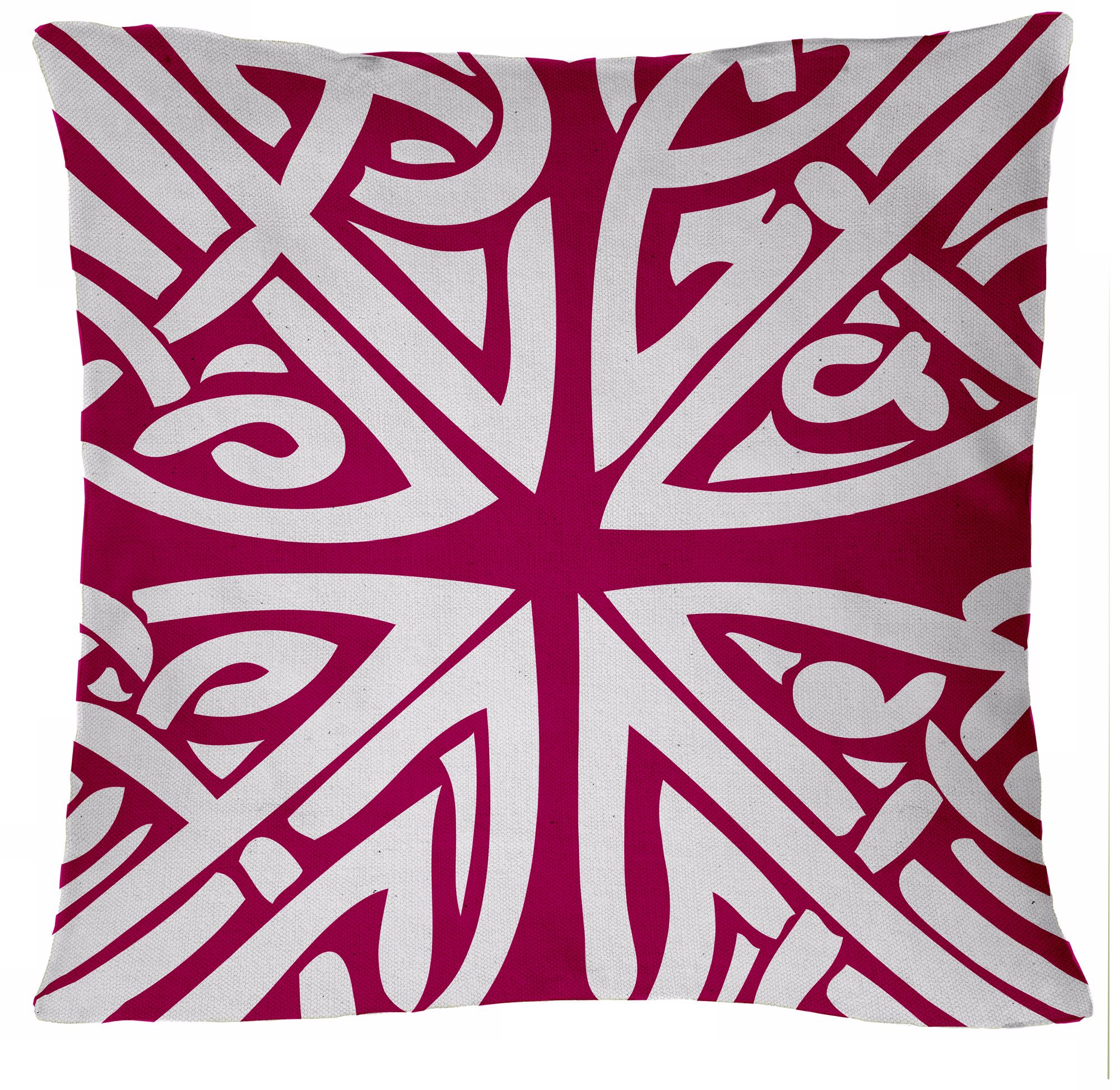 Saffron Sami Fandango Pink 18" Square Down Throw Pillow