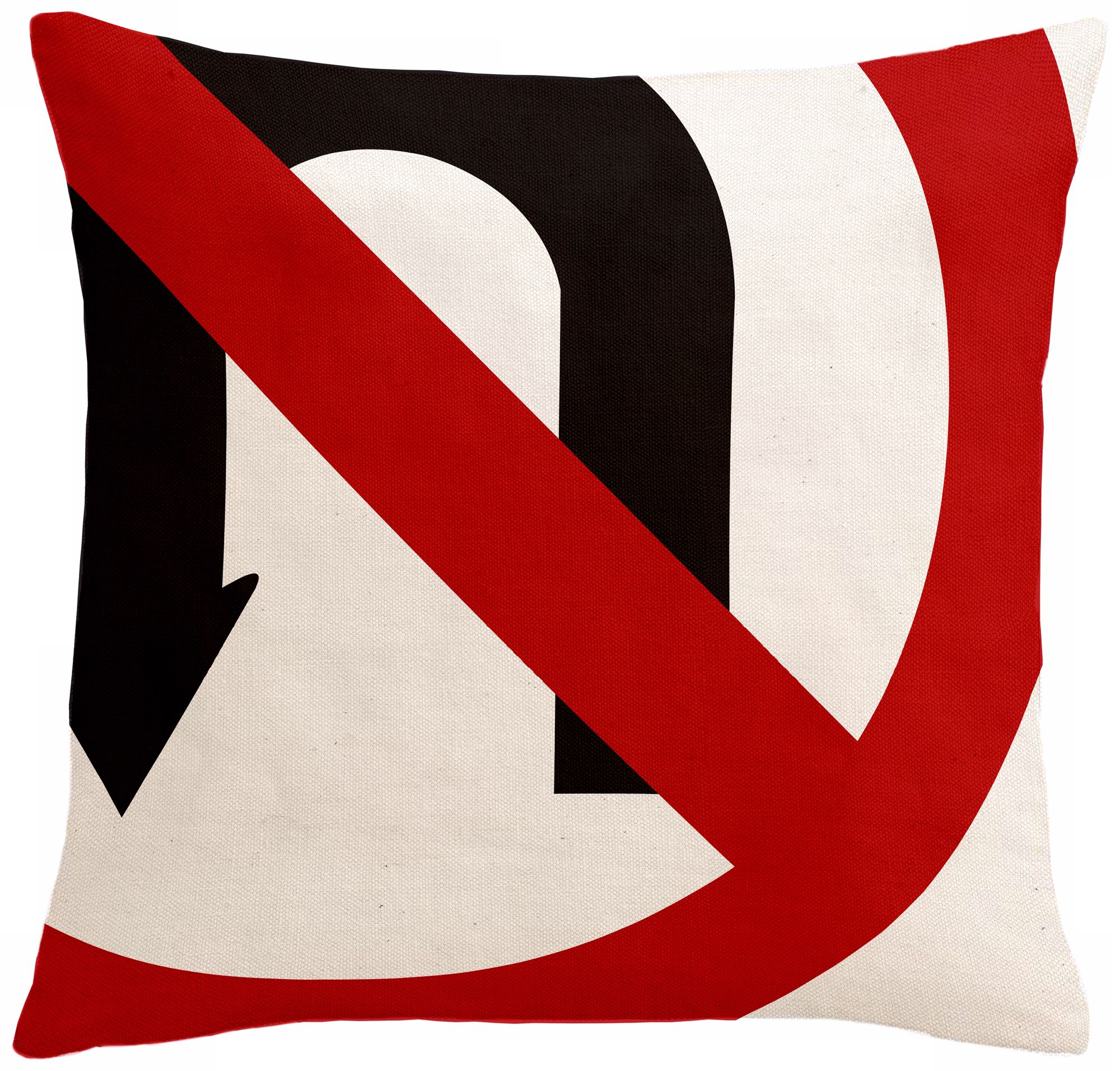 Street Smart No U-Turn 18" Square Down Throw Pillow