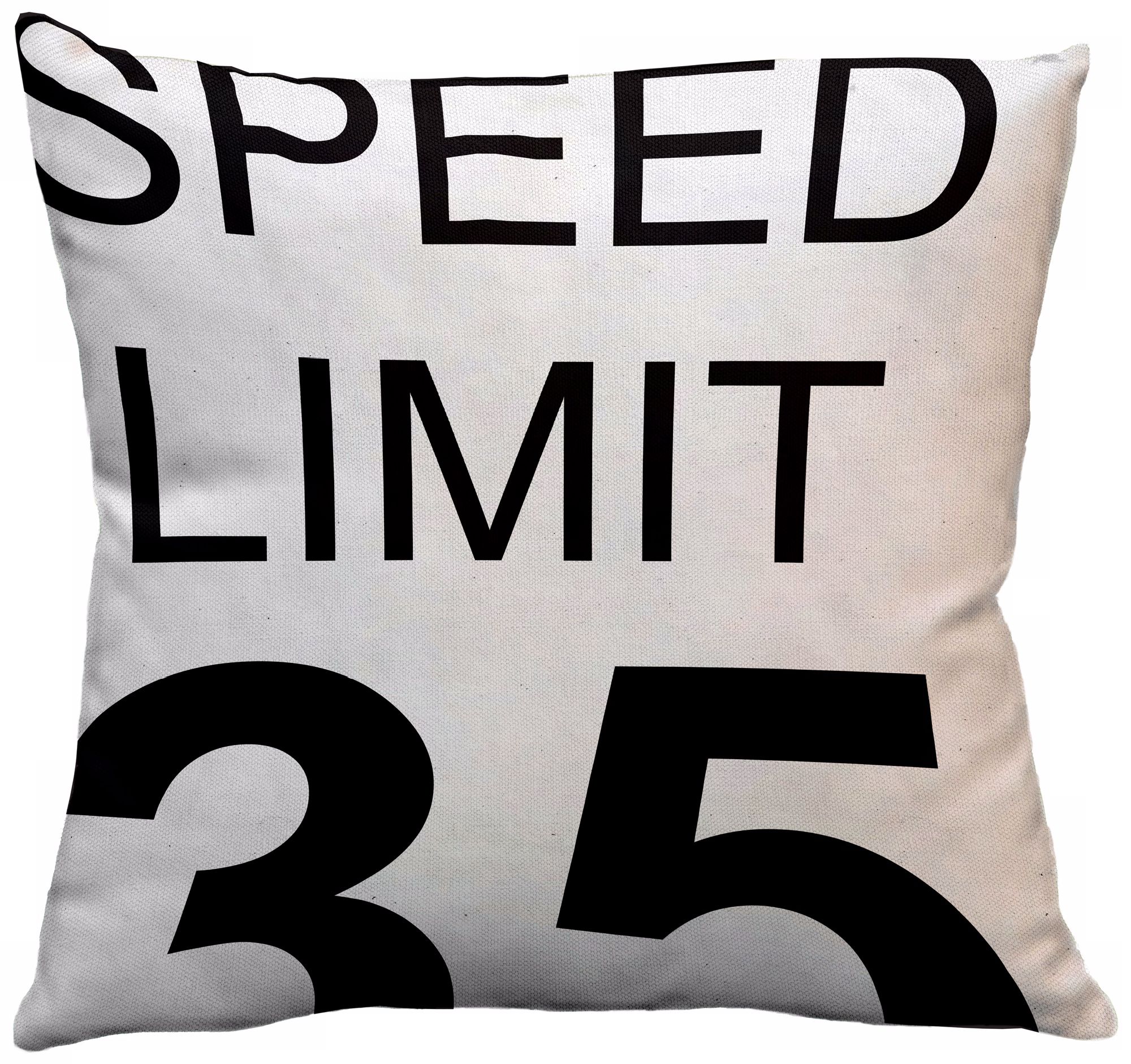 Street Smart Speed Limit 18" Square Down Throw Pillow