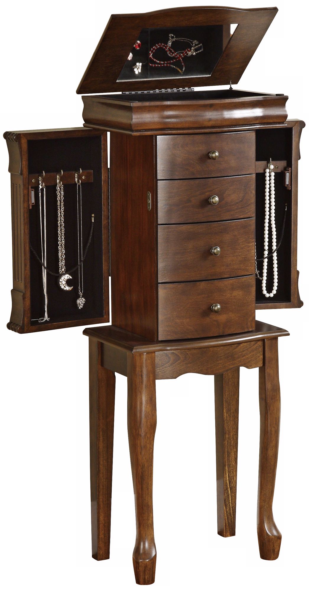 Louis Philippe Walnut Jewelry Armoire