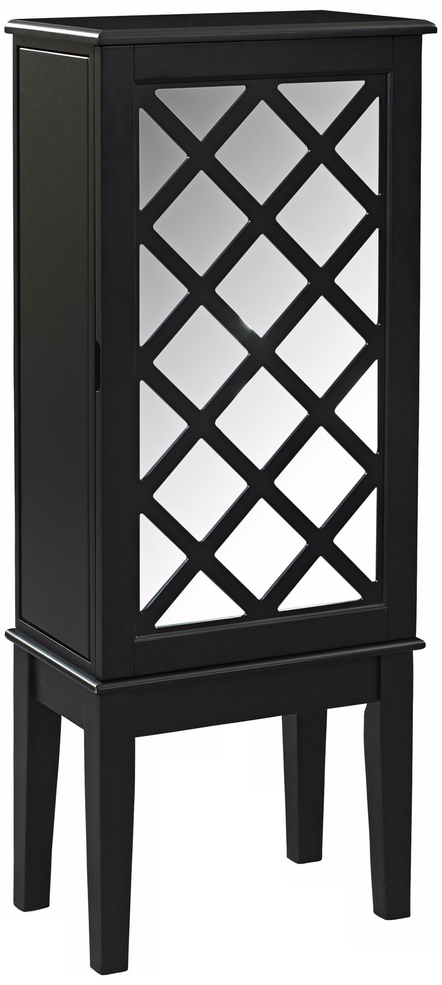 Helen Contemporary Black Jewelry Armoire