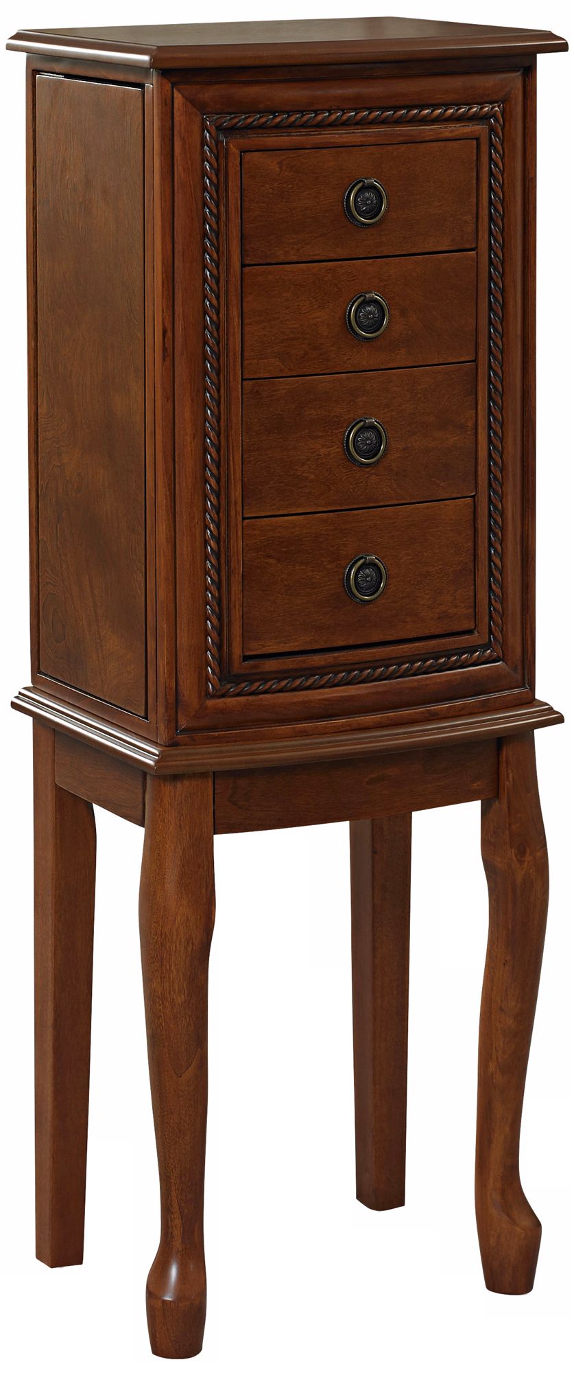 Grace Light Walnut Traditional Jewelry Armoire