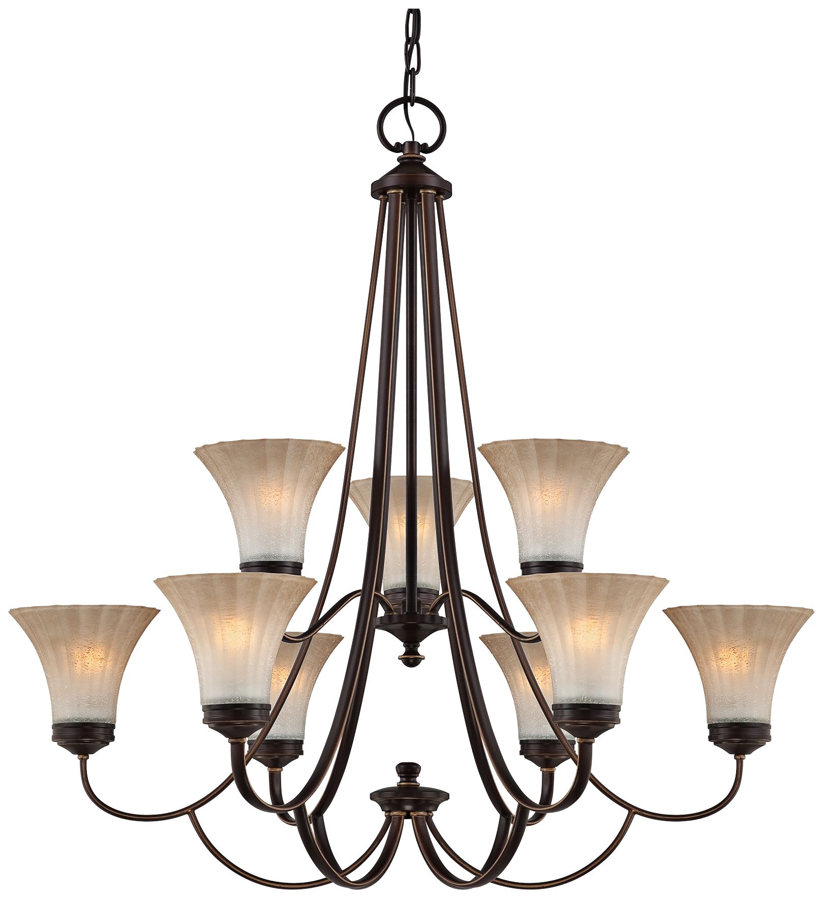 Quoizel Aliza 34 1/2" Wide 9-Light Bronze Chandelier