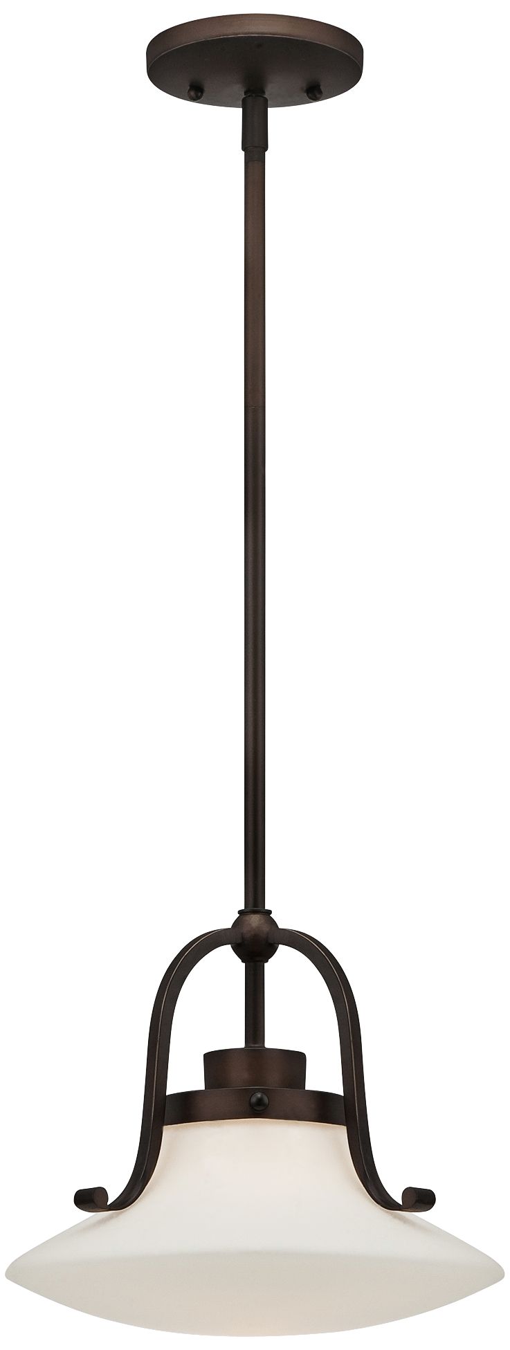 Quoizel Olympia 12" Wide Rod-Hung Bronze Mini Pendant