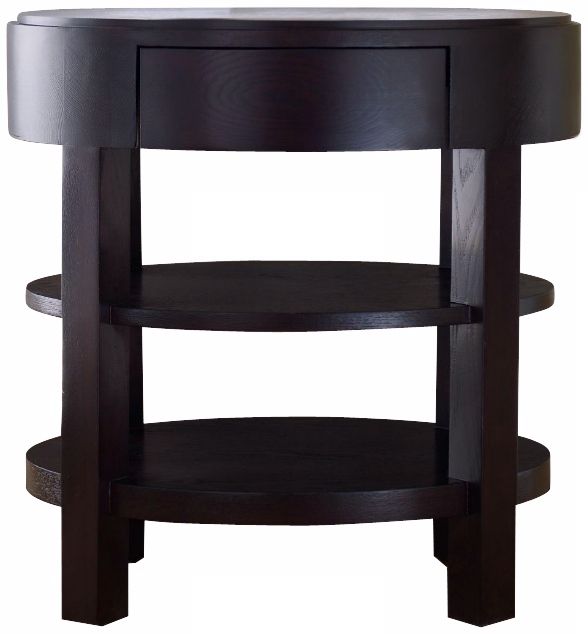 Gracia Ellipse Espresso End Table
