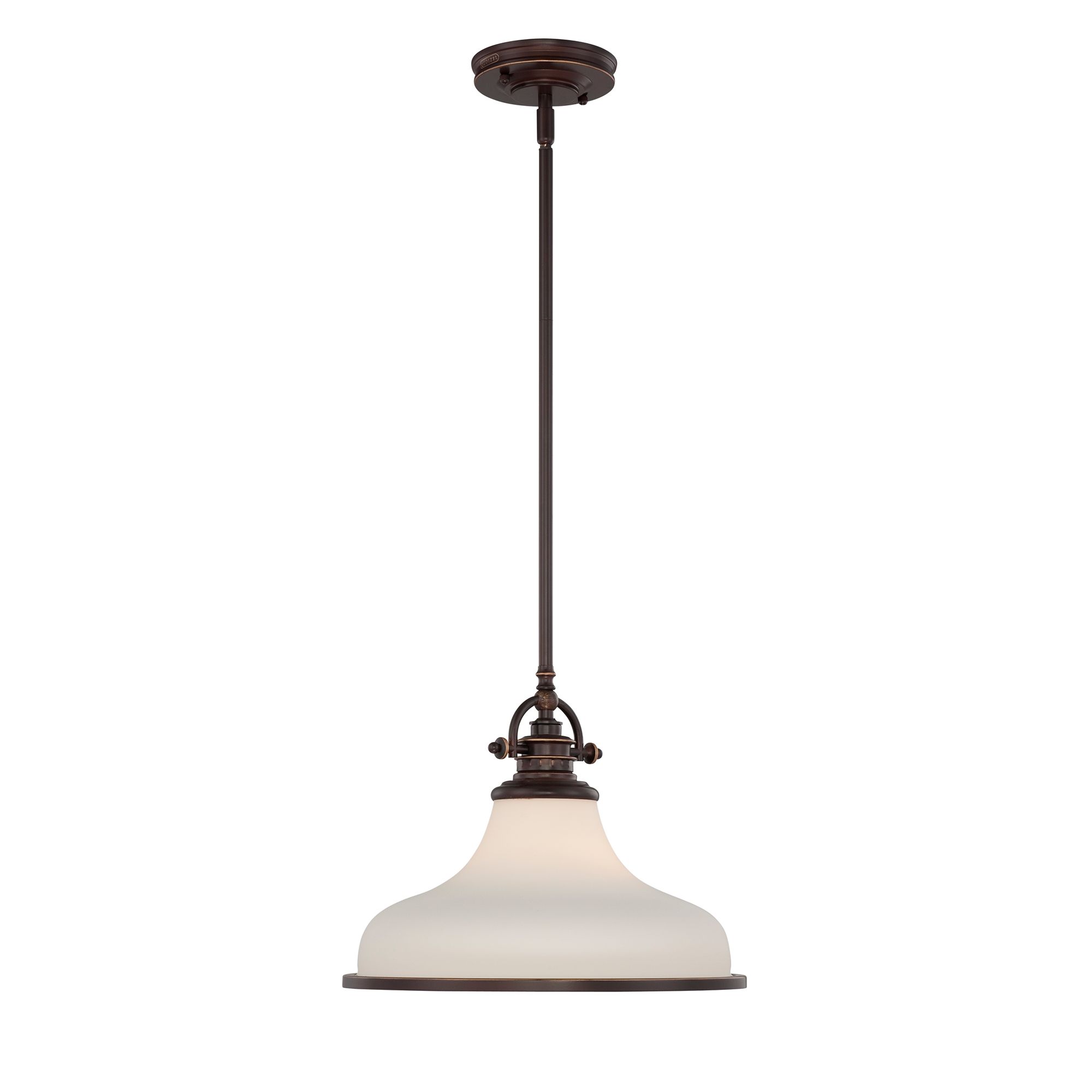Quoizel Grant 13 1/2" Wide Bronze Pendant Light