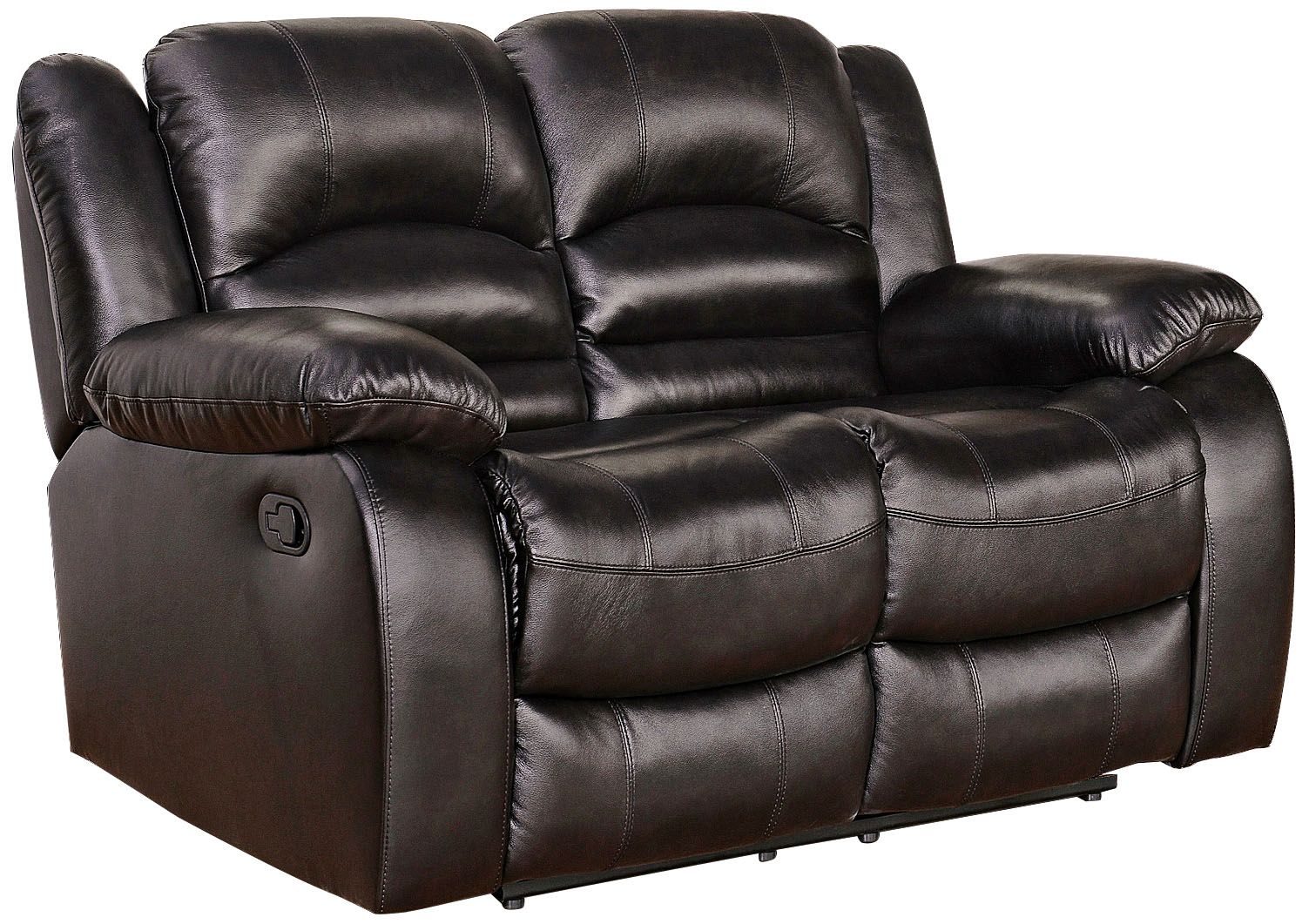Merced Reclining Brown Leather Loveseat