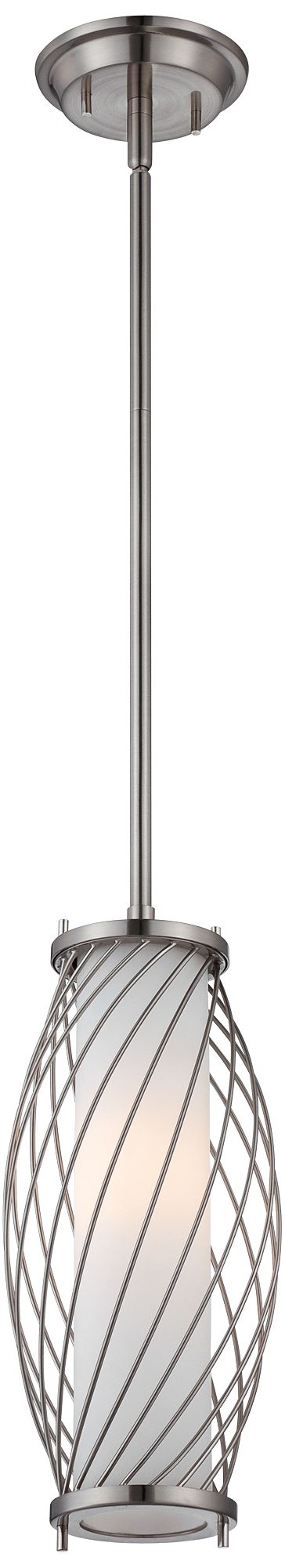 Quoizel Seneca 6" Wide Nickel Mini Pendant Light