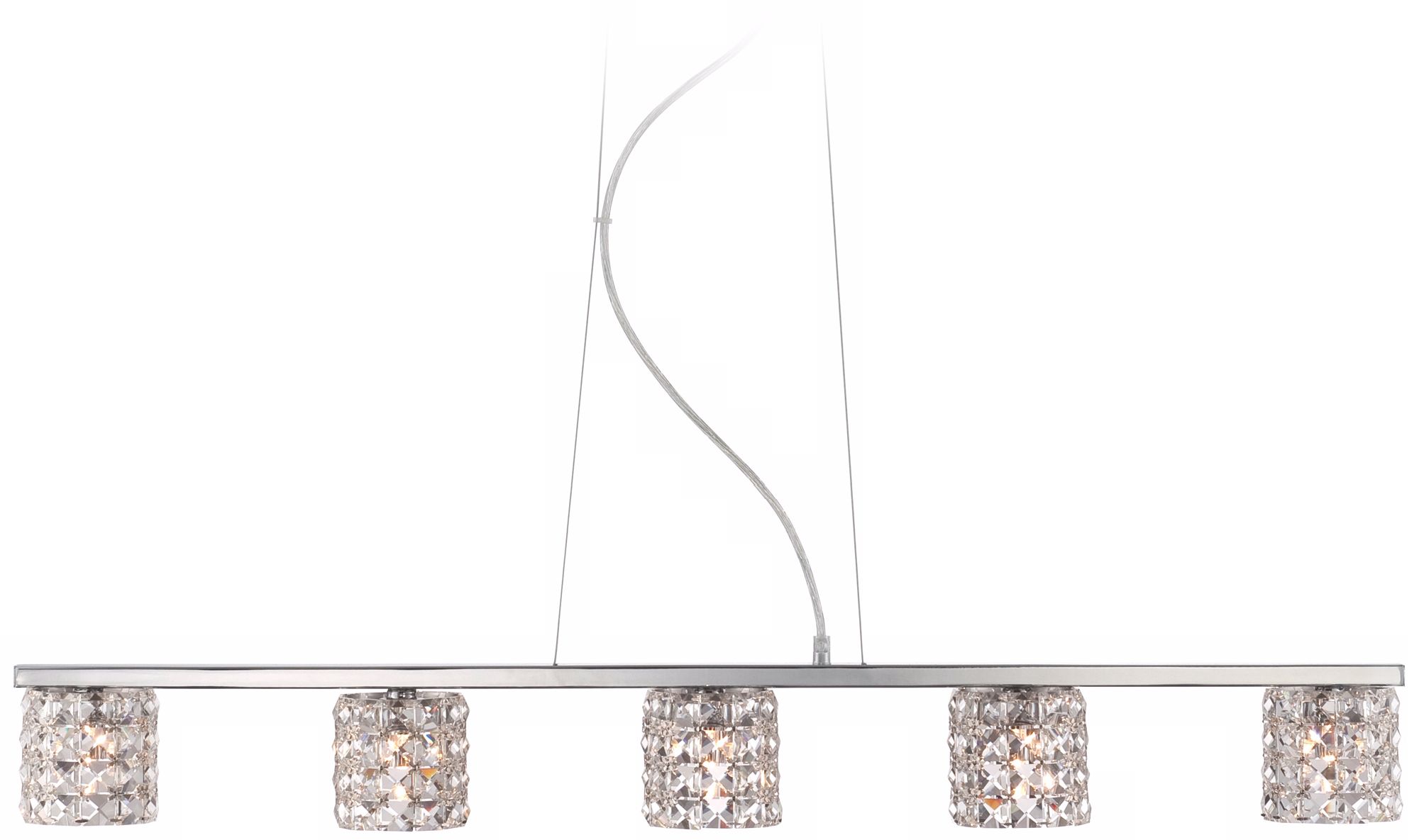 Possini Euro Pantheon 38" Wide Crystal 5-Light Bar