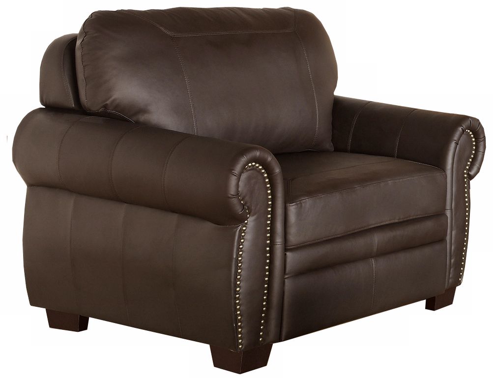 Monroe Dark Brown Leather Chair